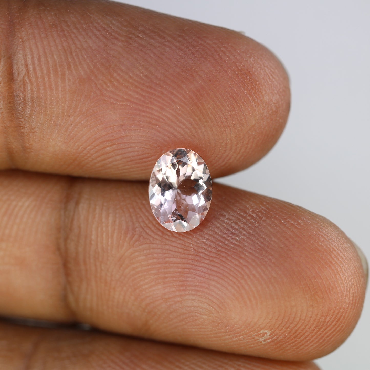 1.18 CT 8.10 x 6.20 MM Morganite Oval Stone For Engagement Ring - JayKrishna Diamond