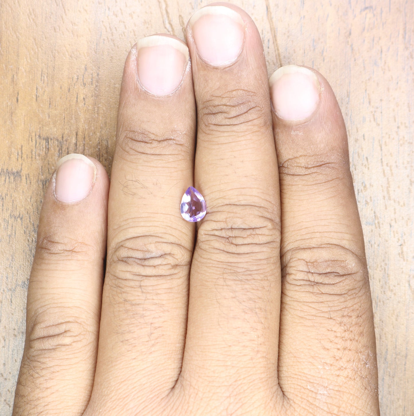 0.79 CT 8.07 MM Beautiful Purple Amethyst Pear Shape Loose Galaxy Diamond For Proposal Ring - JayKrishna Diamond