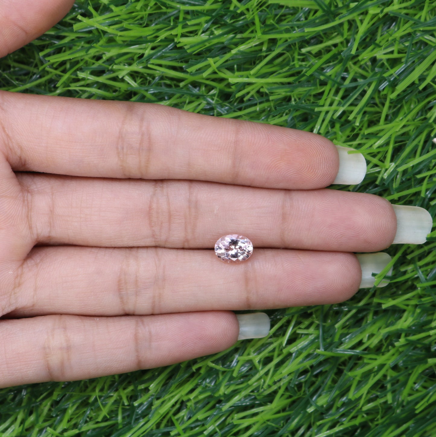 1.18 CT 8.10 x 6.20 MM Morganite Oval Stone For Engagement Ring - JayKrishna Diamond