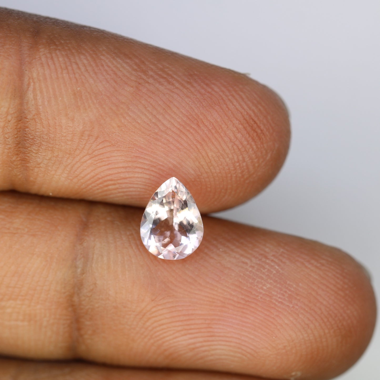 0.97 CT Morganite Pear Stone Pink 8.10 MM Gemstone For Engagement Ring - JayKrishna Diamond
