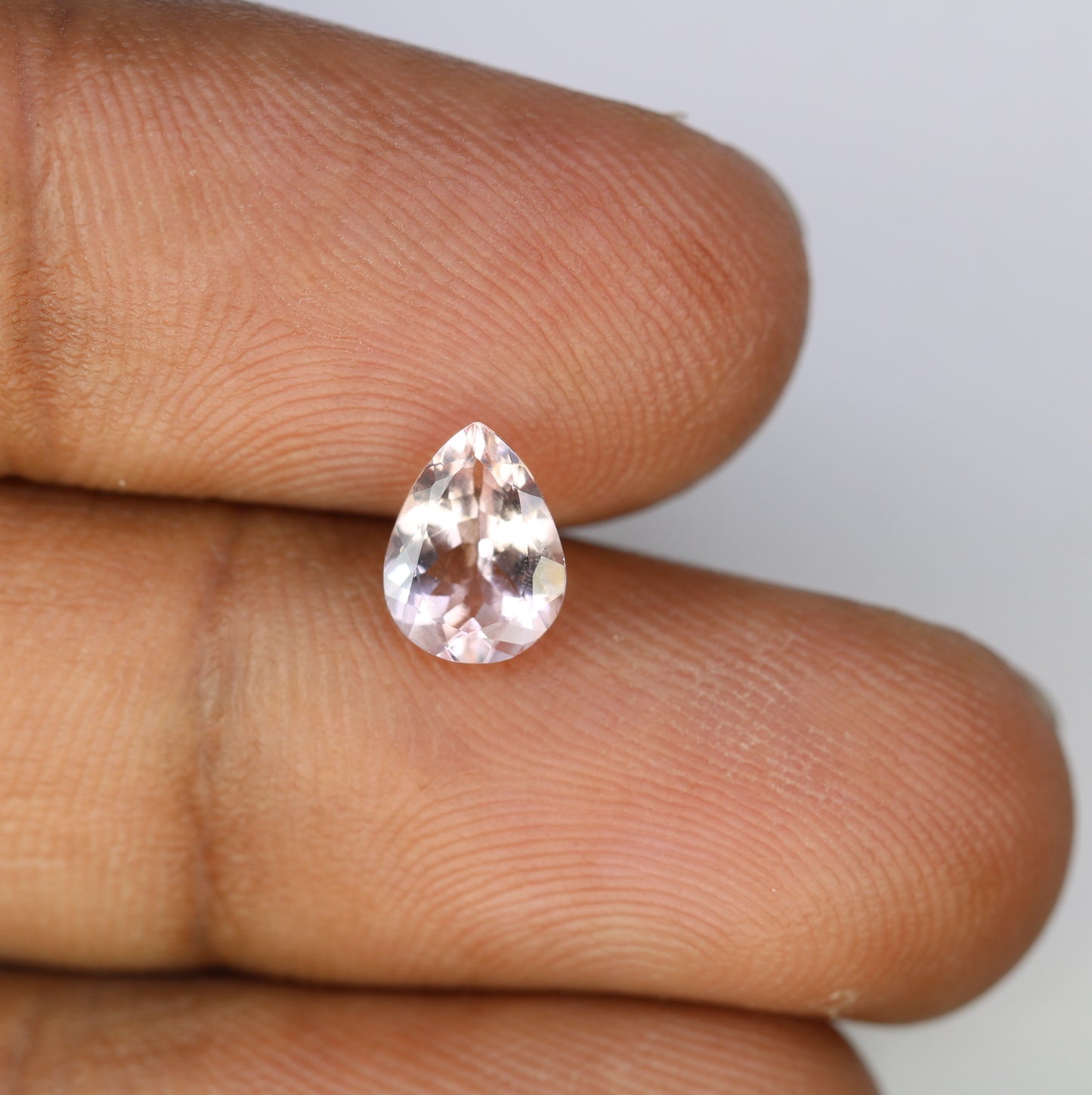 0.97 CT Morganite Pear Stone Pink 8.10 MM Gemstone For Engagement Ring - JayKrishna Diamond
