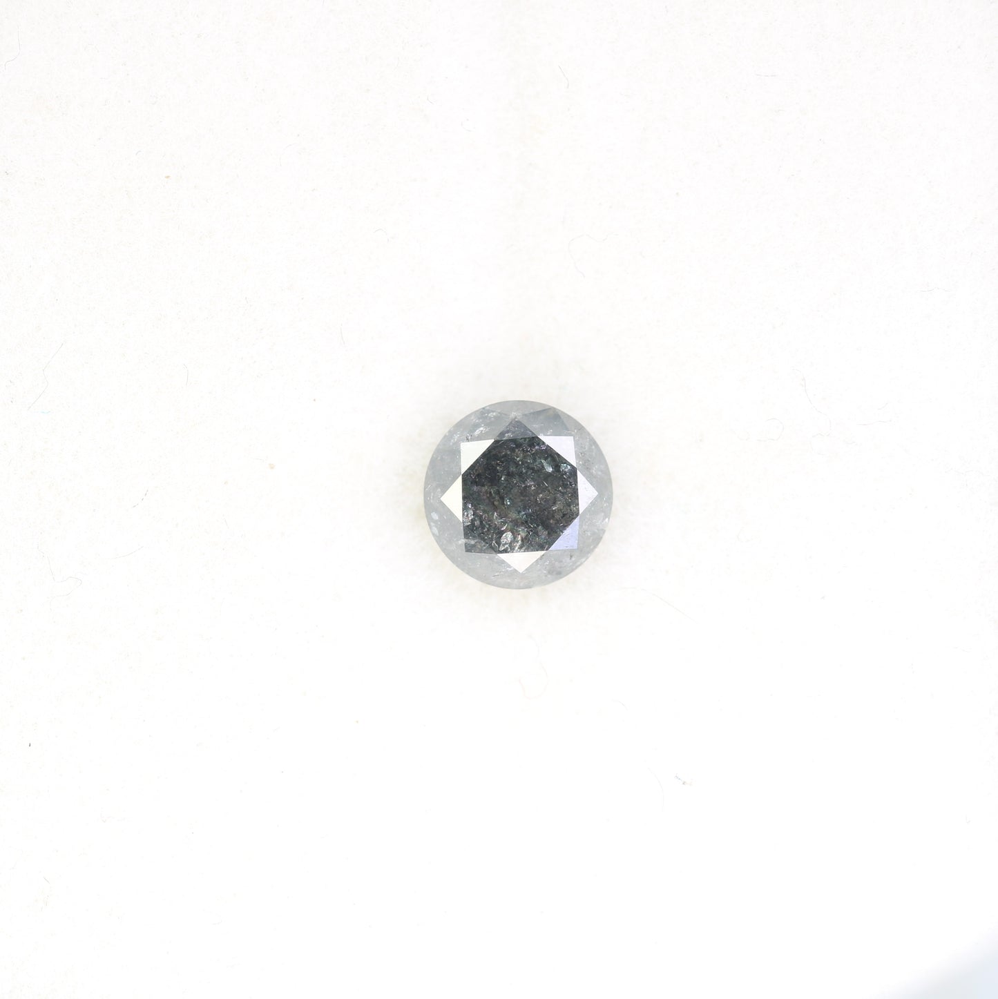 0.79 Carat 5.5 MM Salt And Pepper Round Brilliant Cut Diamond For Wedding Ring - JayKrishna Diamond