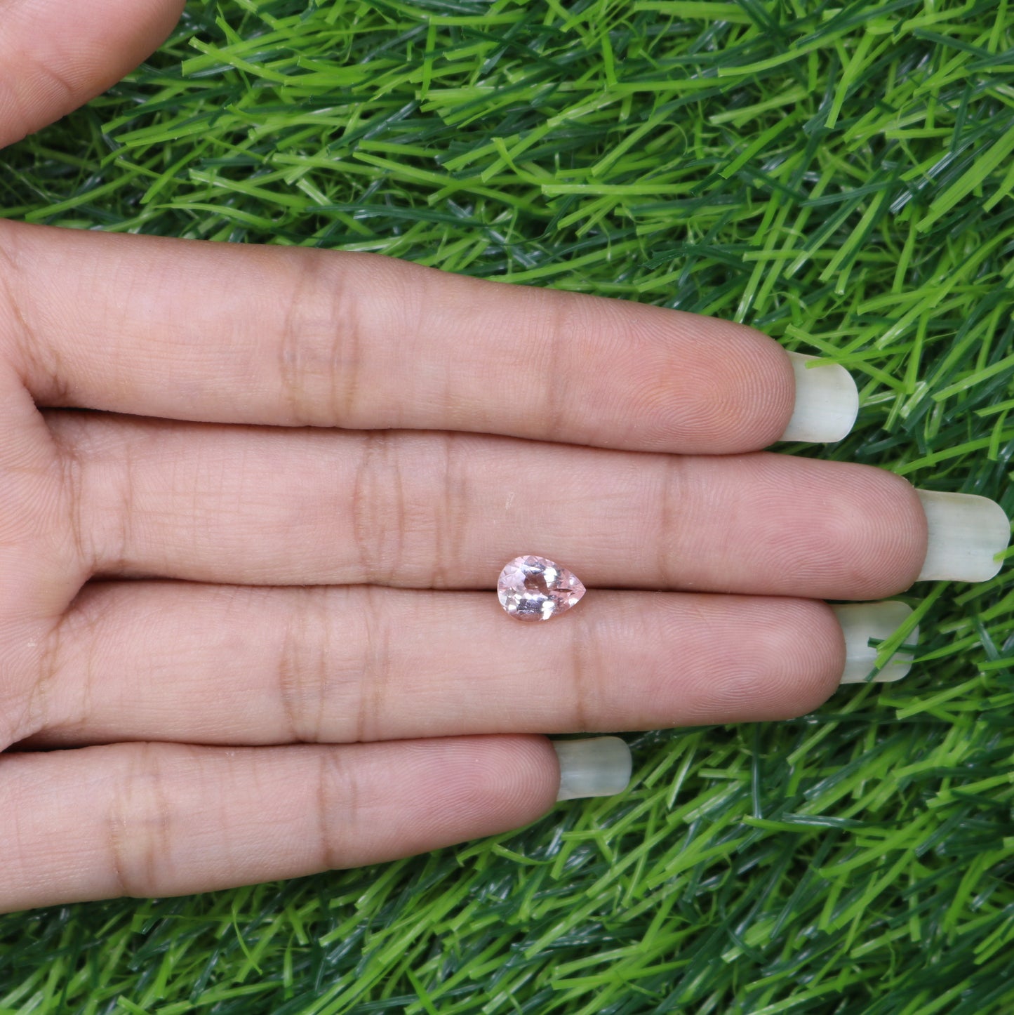 0.97 CT Morganite Pear Stone Pink 8.10 MM Gemstone For Engagement Ring - JayKrishna Diamond