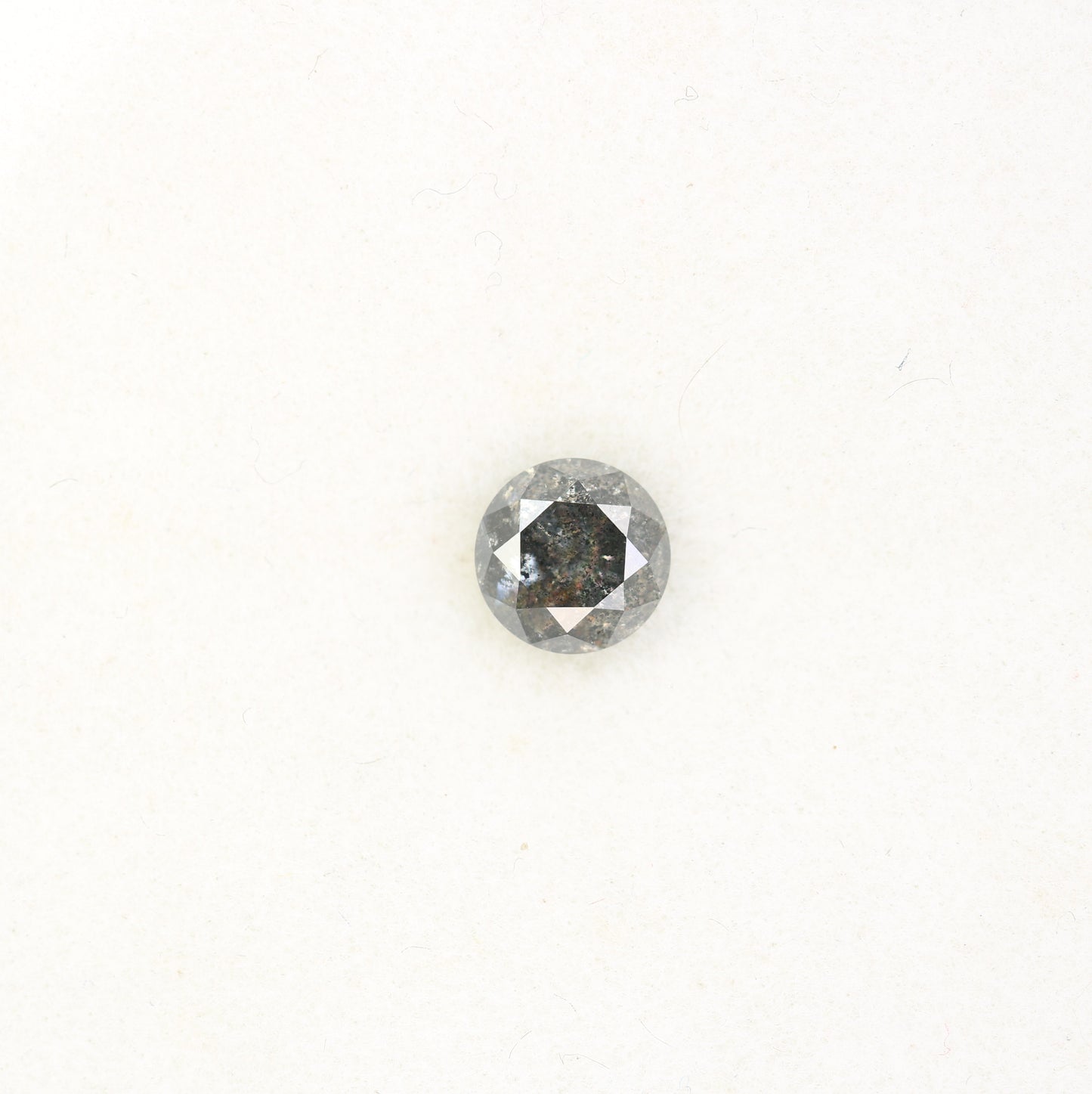 0.52 Carat Salt And Pepper Round Brilliant Cut Diamond For Galaxy Ring - JayKrishna Diamond