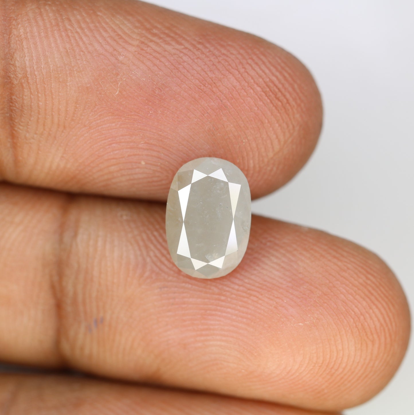 2.83 CT Salt And Pepper Oval Shape Natural Diamond For Engagement Ring - JayKrishna Diamond