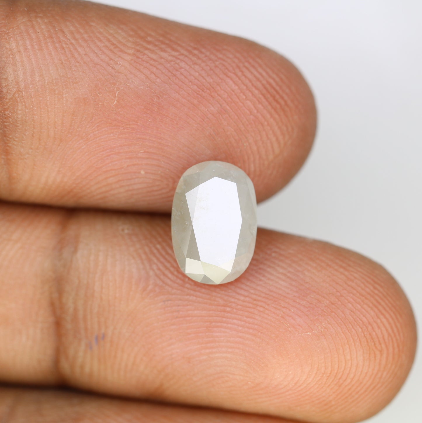 2.83 CT Salt And Pepper Oval Shape Natural Diamond For Engagement Ring - JayKrishna Diamond