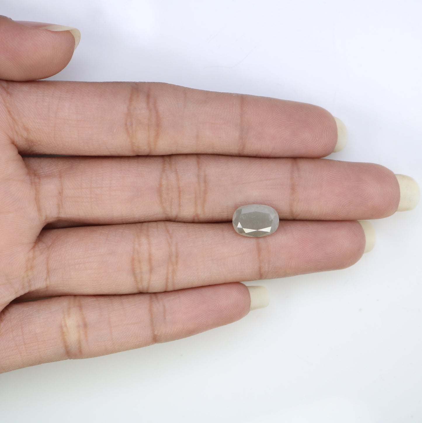 2.83 CT Salt And Pepper Oval Shape Natural Diamond For Engagement Ring - JayKrishna Diamond