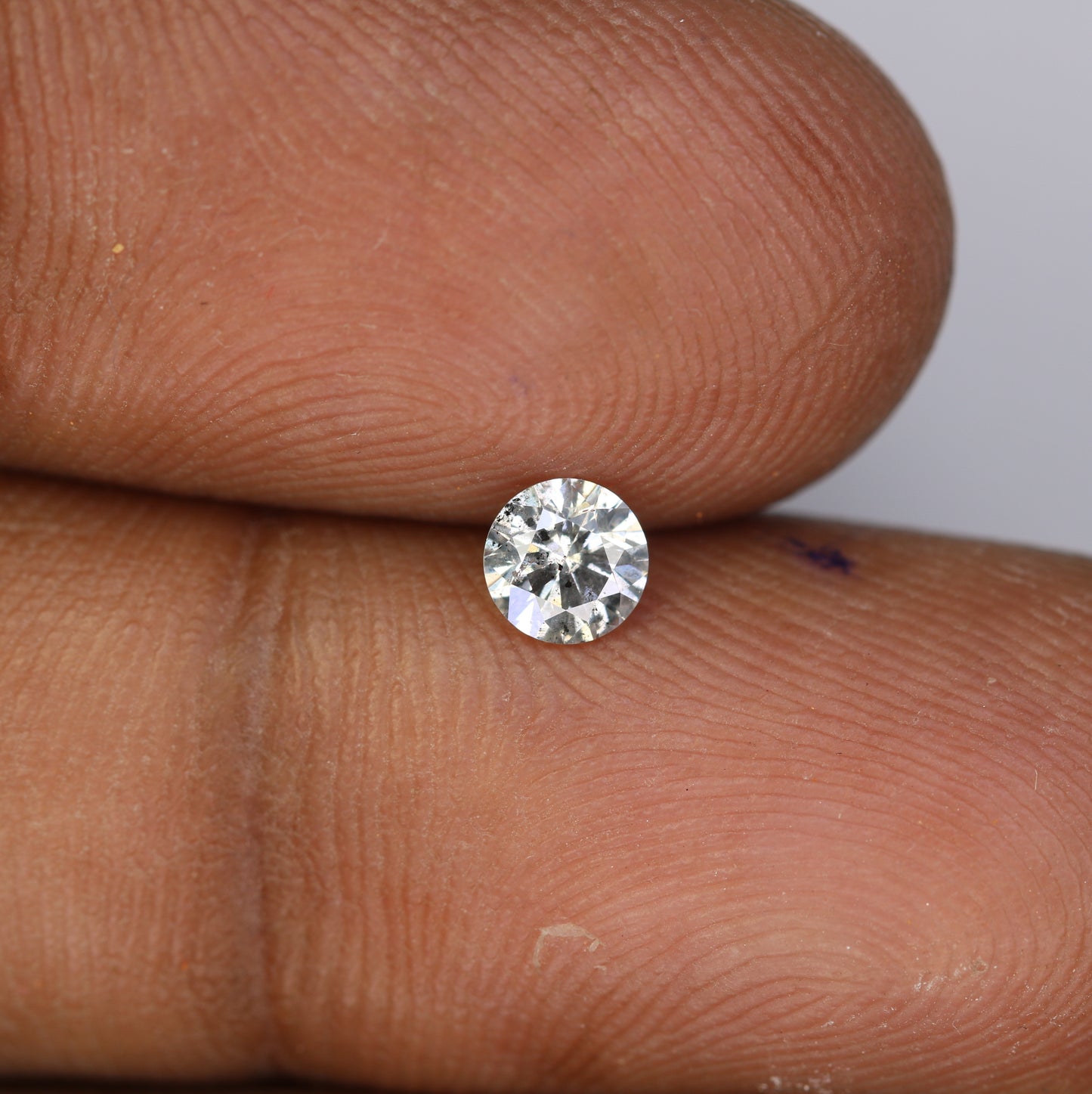 0.32 Carat Natural Salt and Pepper Round Brilliant Cut Diamond – Ideal for Galaxy Rings | Unique Salt and Pepper Round Diamond - JayKrishna Diamond