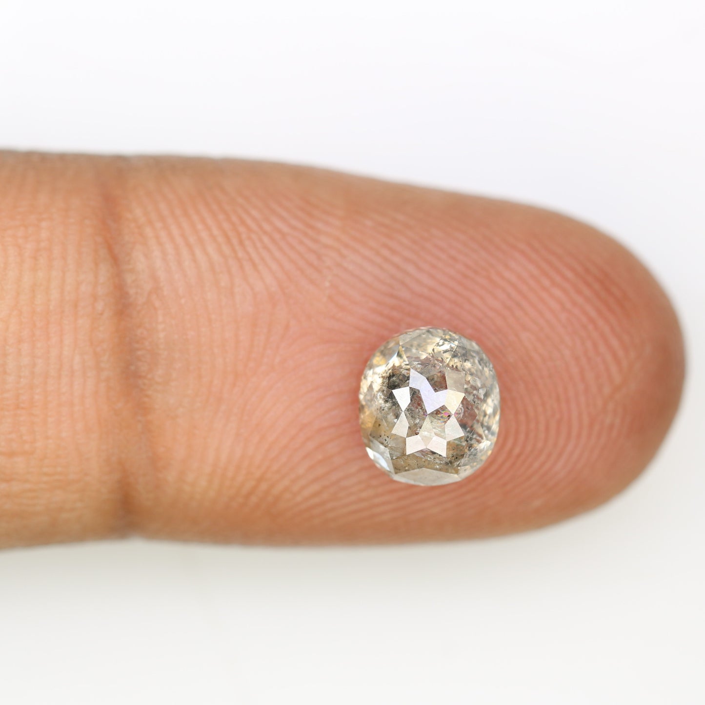 1.93 CT Salt And Pepper Oval Shape Natural Diamond For Proposal Ring - JayKrishna Diamond