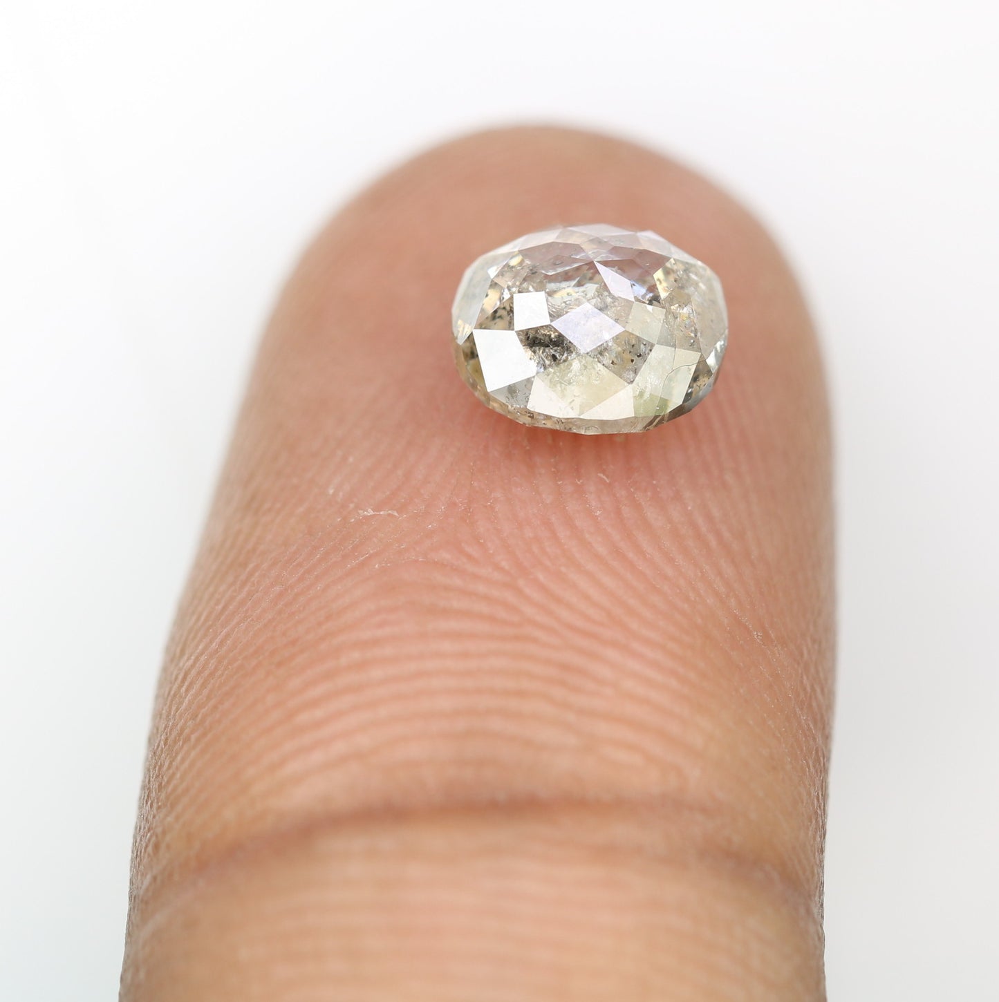 1.93 CT Salt And Pepper Oval Shape Natural Diamond For Proposal Ring - JayKrishna Diamond