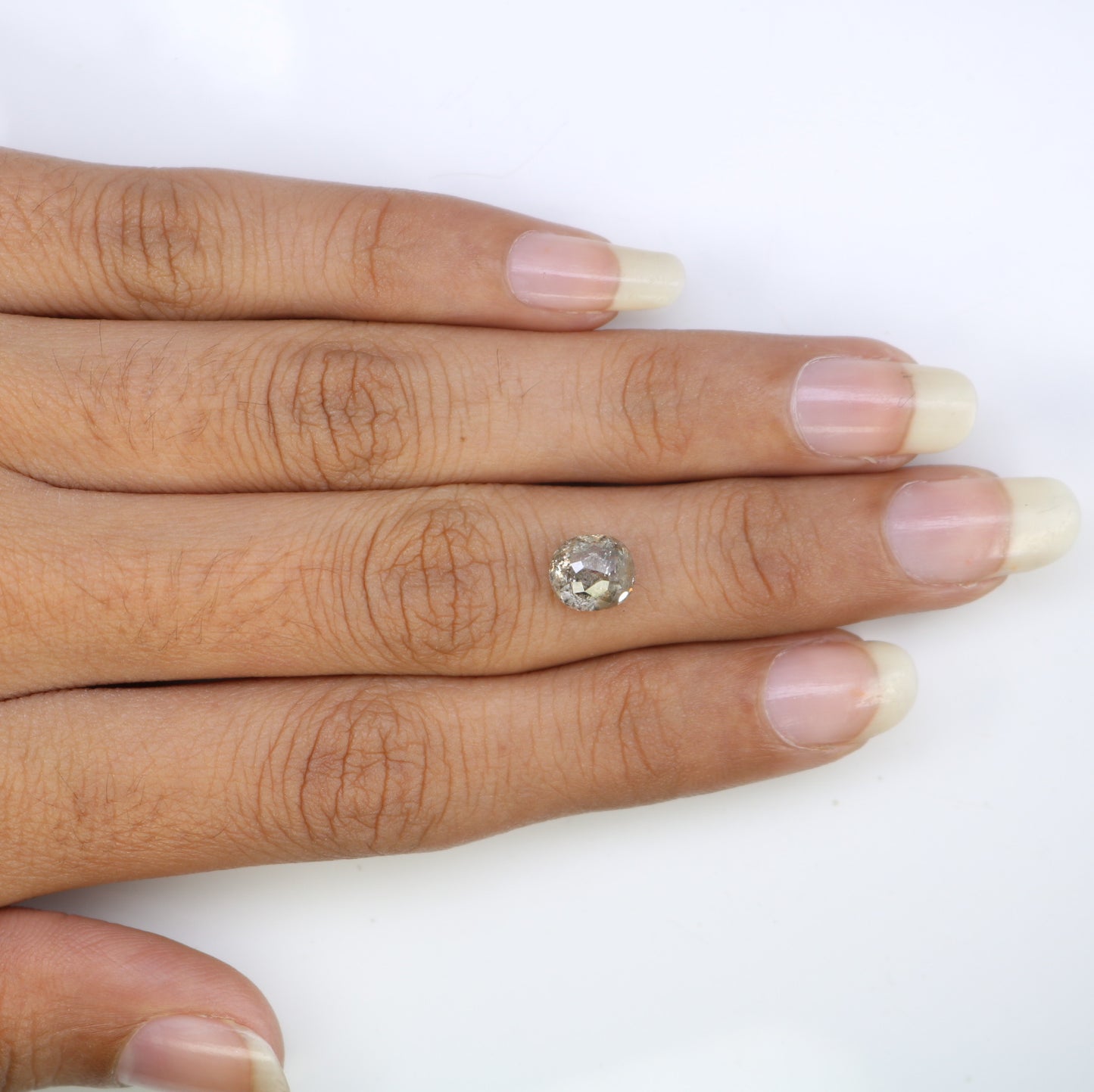 1.93 CT Salt And Pepper Oval Shape Natural Diamond For Proposal Ring - JayKrishna Diamond
