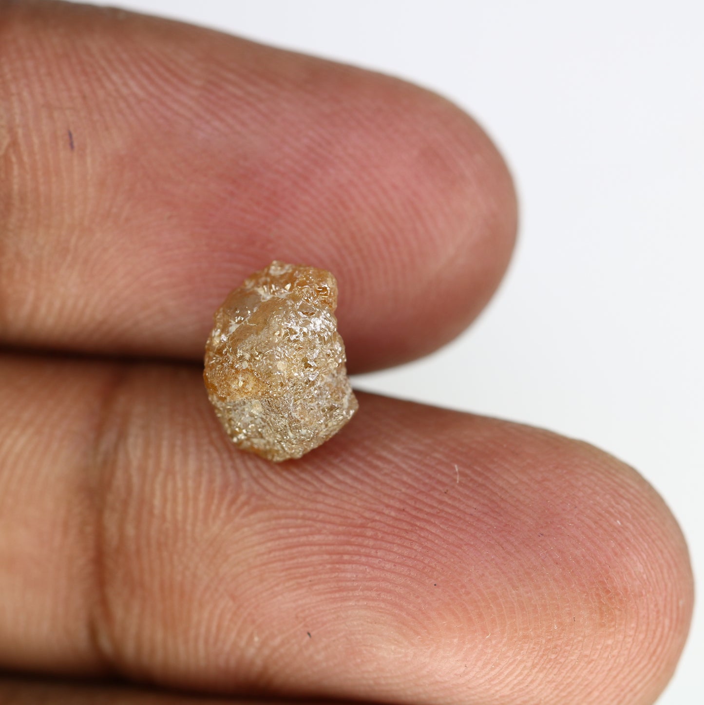 3.29 Carat Dark Orange Color Loose Unique Raw Rough Diamond For Wedding Ring - JayKrishna Diamond