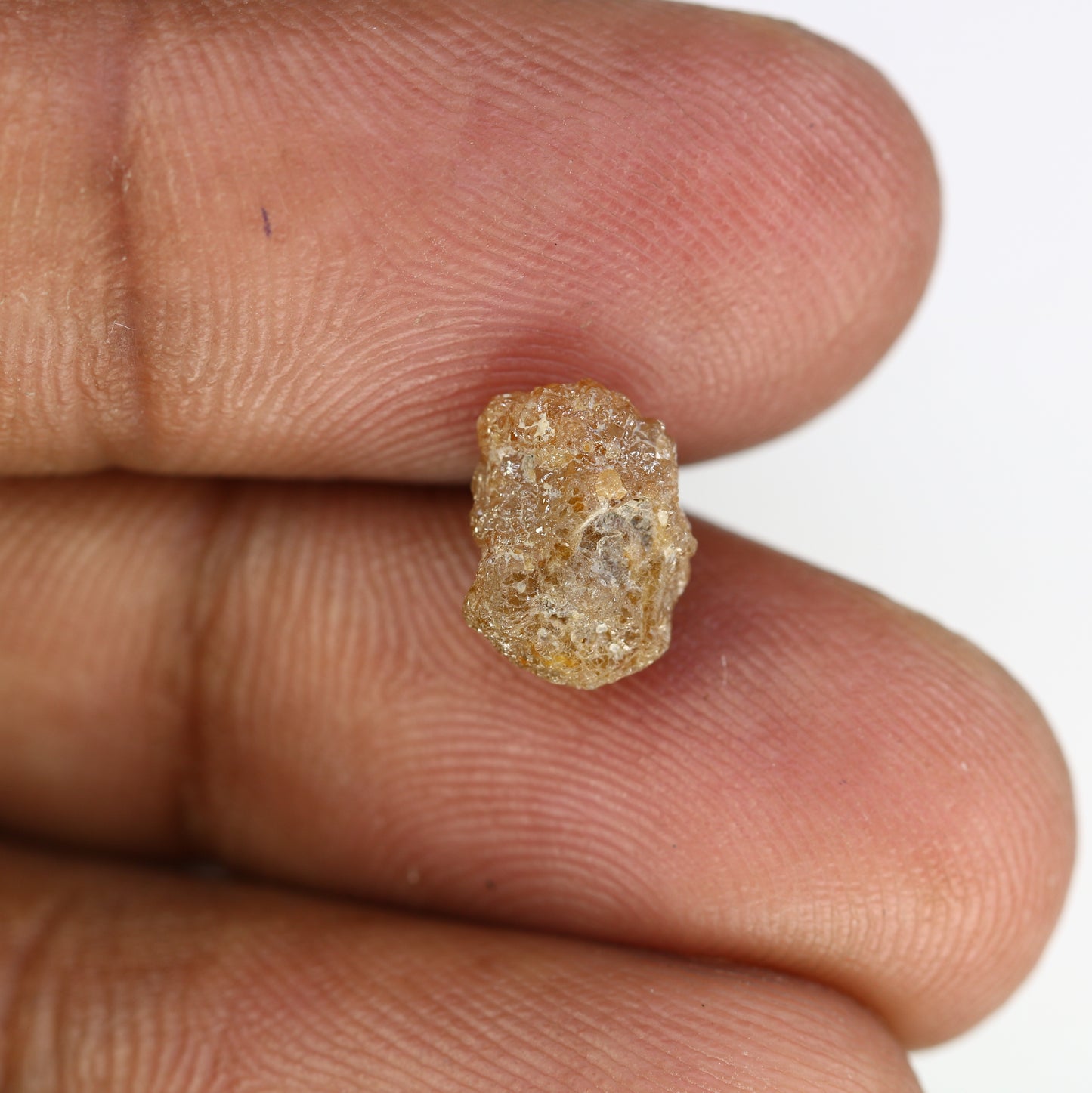 3.29 Carat Dark Orange Color Loose Unique Raw Rough Diamond For Wedding Ring - JayKrishna Diamond