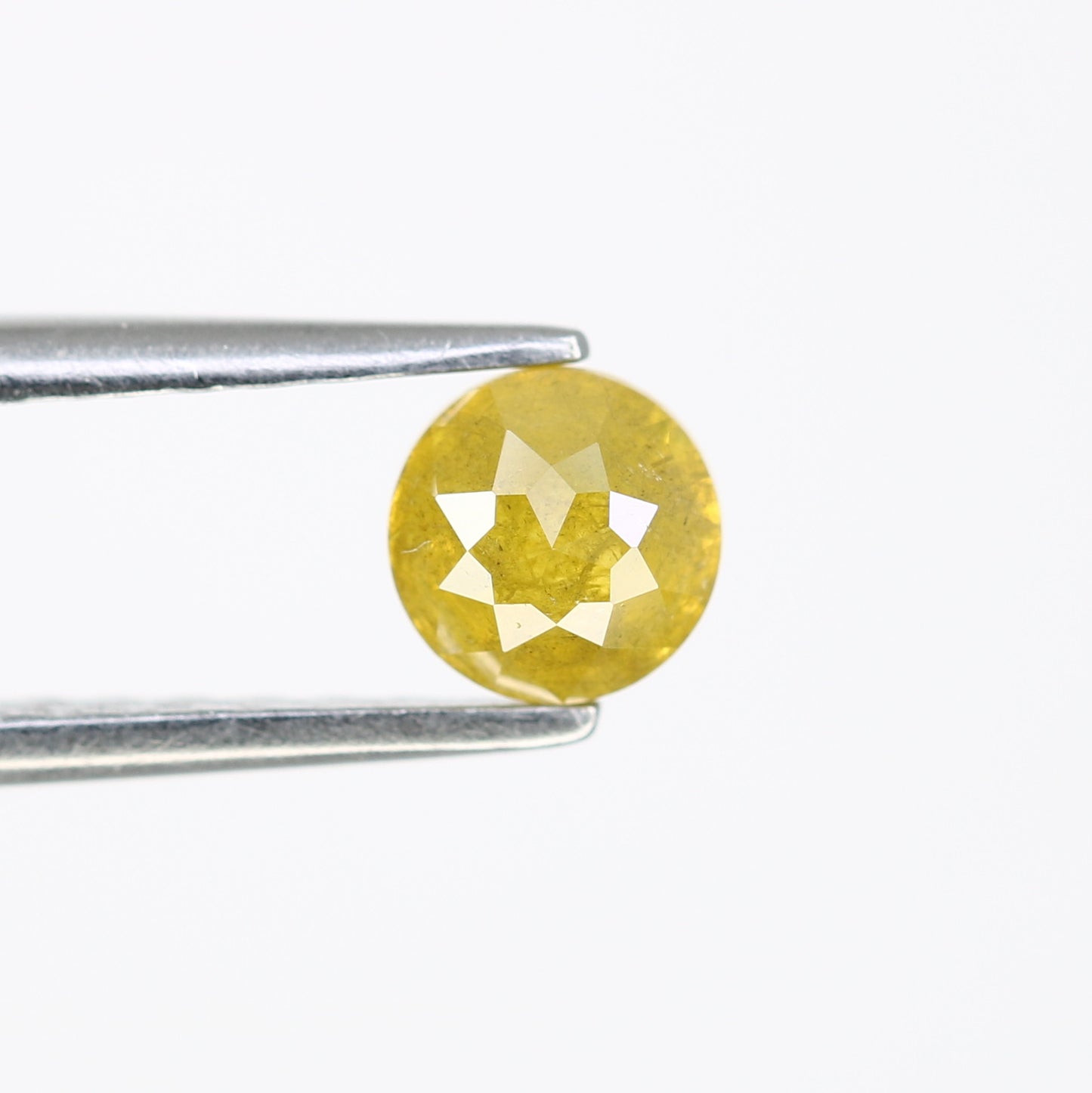0.67 CT 4.80 x 3.10 MM Fancy Yellow Round Rose Cut Diamond for Promise Ring - Unique Gemstone for Custom Jewelry Creations - JayKrishna Diamond
