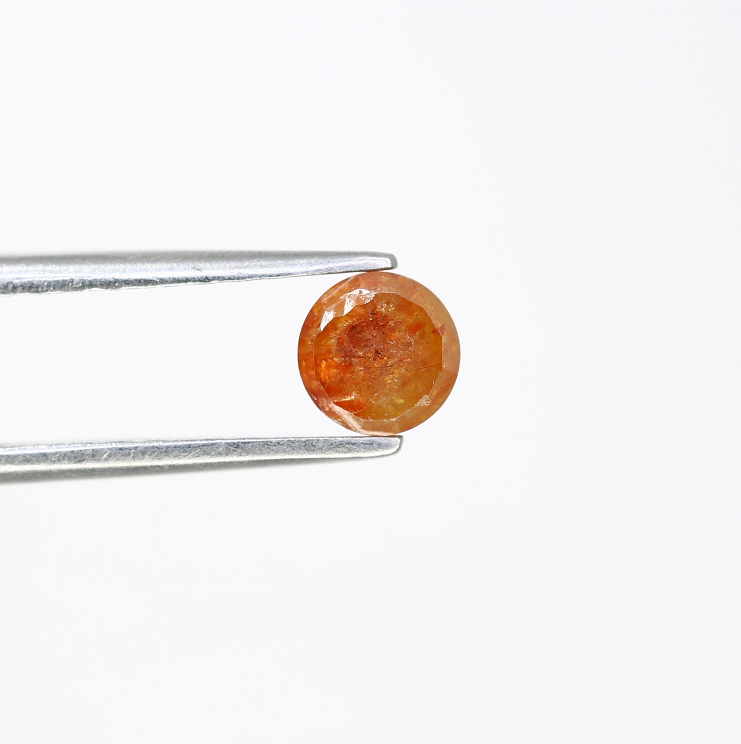 0.67 CT Natural Orange Round Rose Cut Diamond for Promise Ring - Unique Gemstone for Custom Jewelry Designs - JayKrishna Diamond
