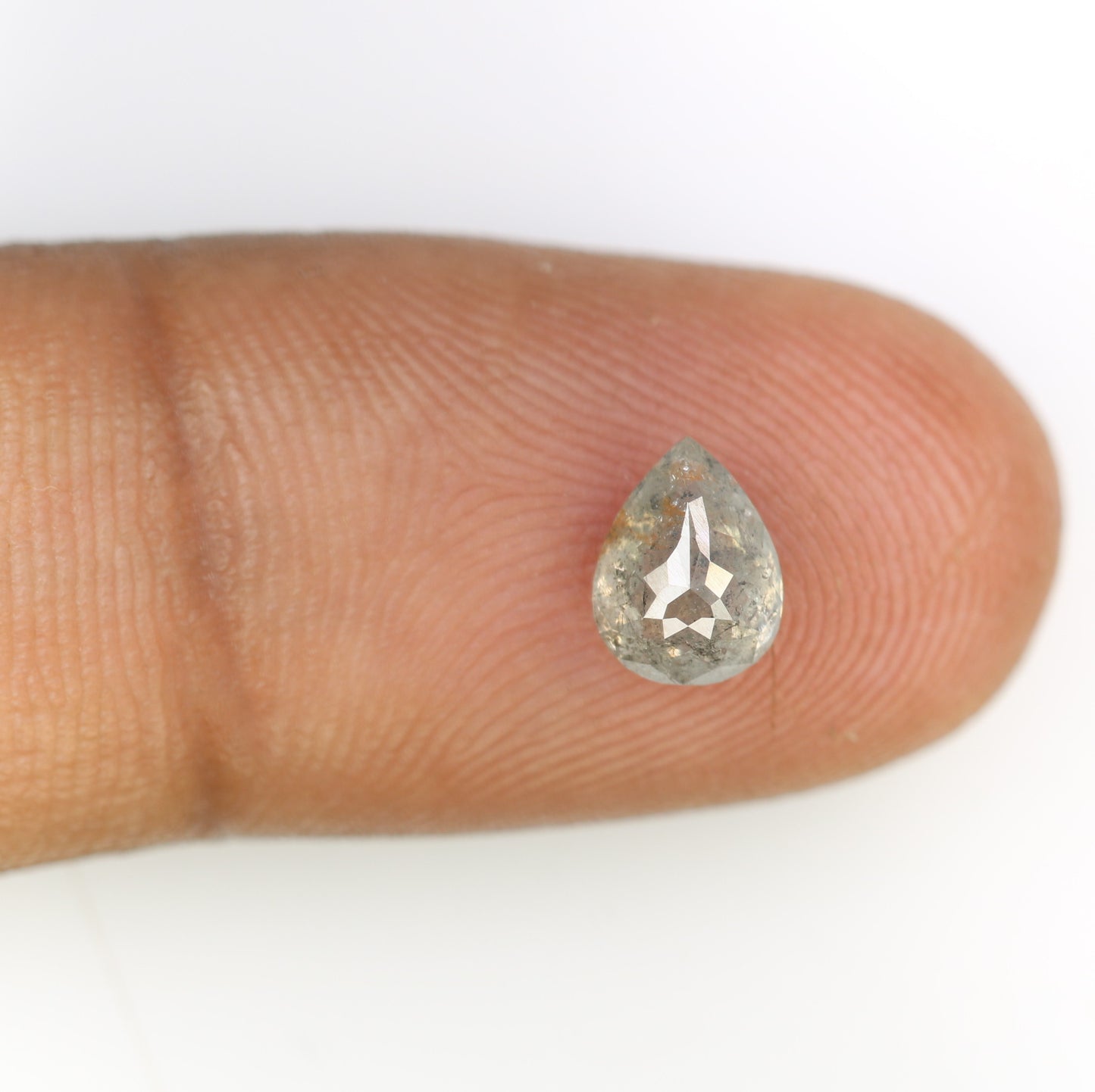 1.10 Carat Pear Cut Diamond Loose Salt And Pepper Diamond For Galaxy Ring - JayKrishna Diamond