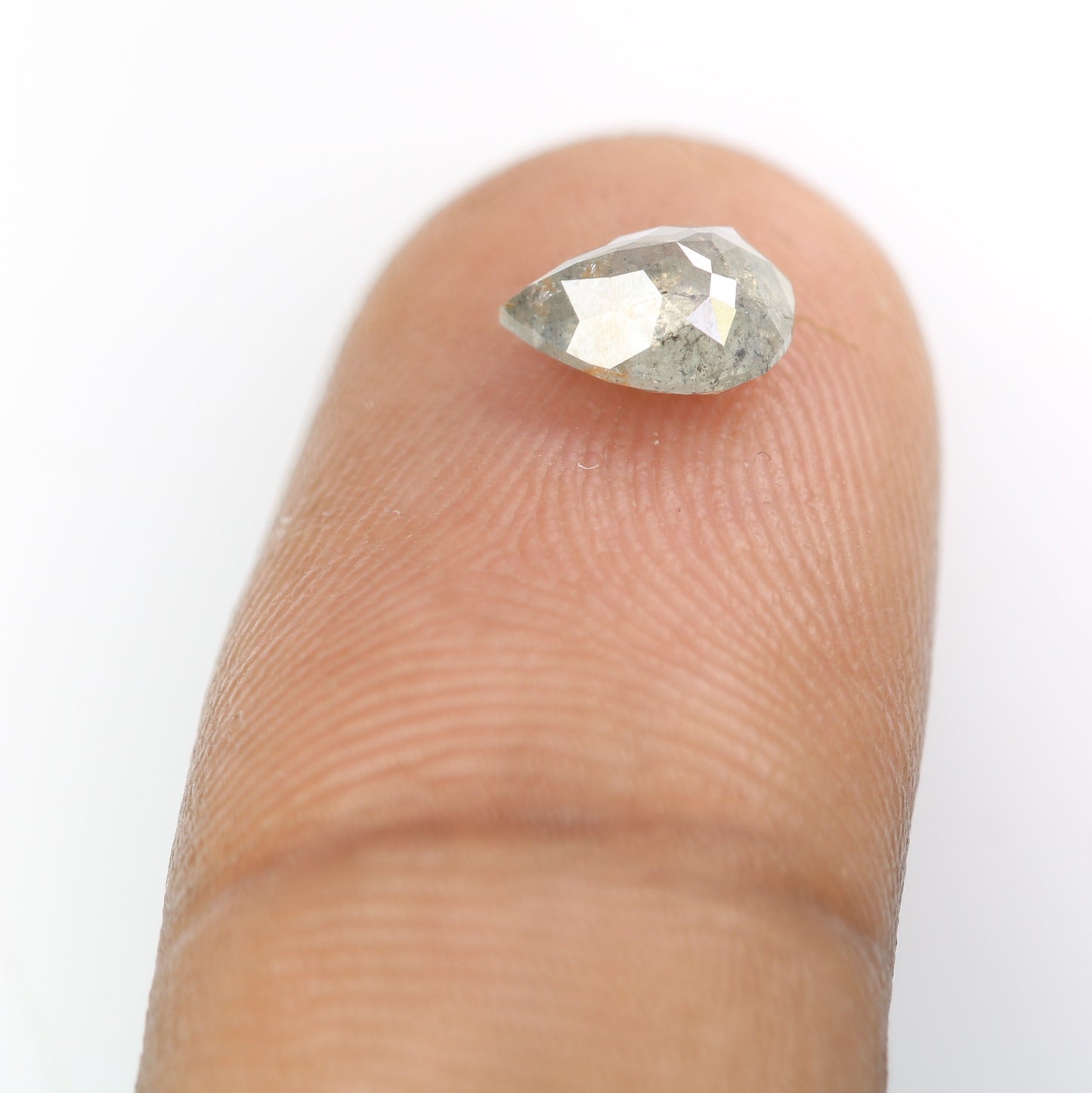 1.10 Carat Pear Cut Diamond Loose Salt And Pepper Diamond For Galaxy Ring - JayKrishna Diamond