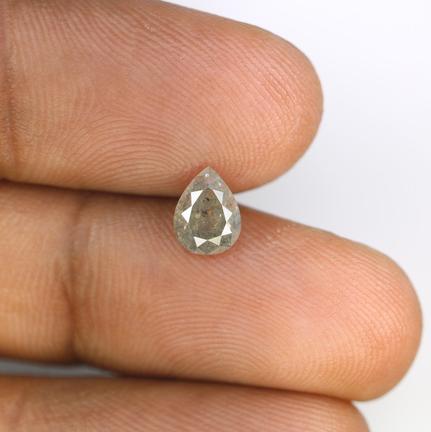 1.10 Carat Pear Cut Diamond Loose Salt And Pepper Diamond For Galaxy Ring - JayKrishna Diamond
