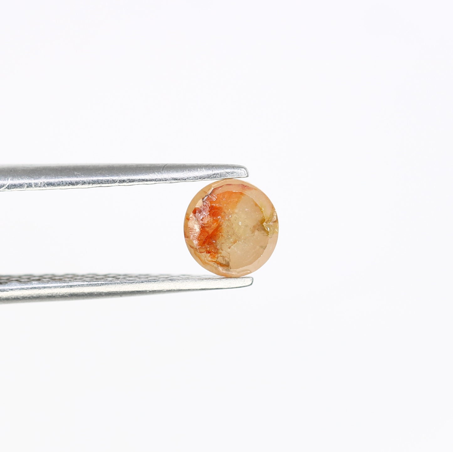 0.66 CT Unique Peach Round Rose Cut Natural Diamond for Promise Ring - Distinctive Gemstone for Custom Jewelry Creations - JayKrishna Diamond