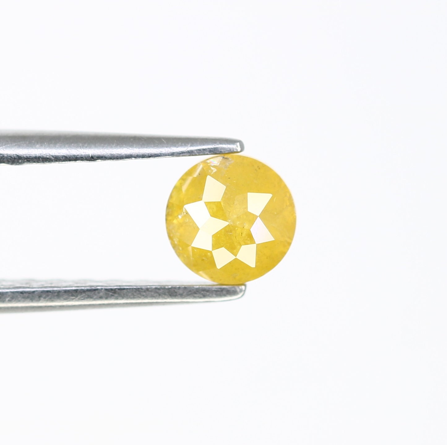 0.64 CT Polished Round Rose Cut Natural Yellow Diamond for Designer Ring - Stunning Gemstone for Custom Jewelry Creations - JayKrishna Diamond