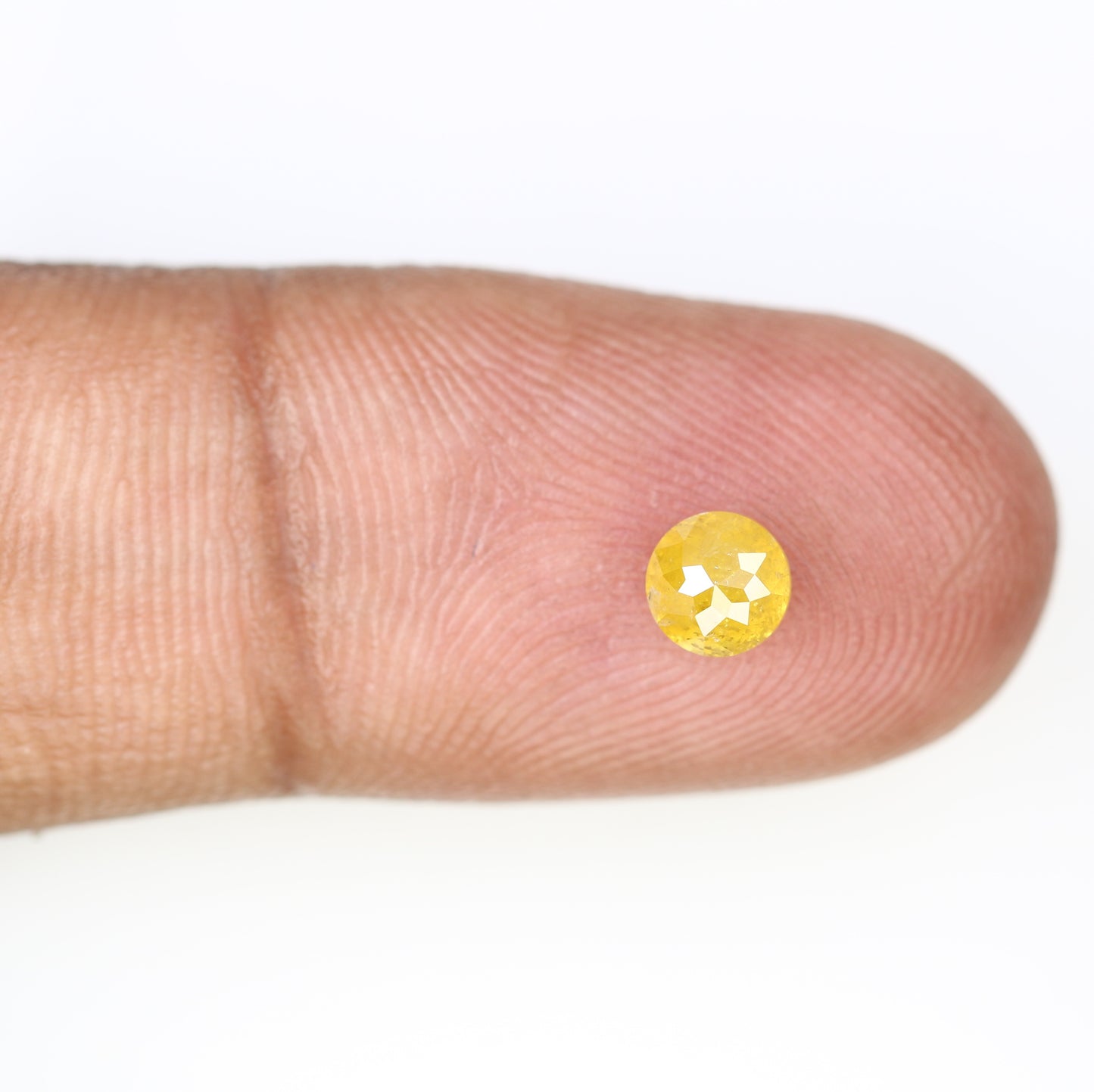 0.64 CT Polished Round Rose Cut Natural Yellow Diamond for Designer Ring - Stunning Gemstone for Custom Jewelry Creations - JayKrishna Diamond
