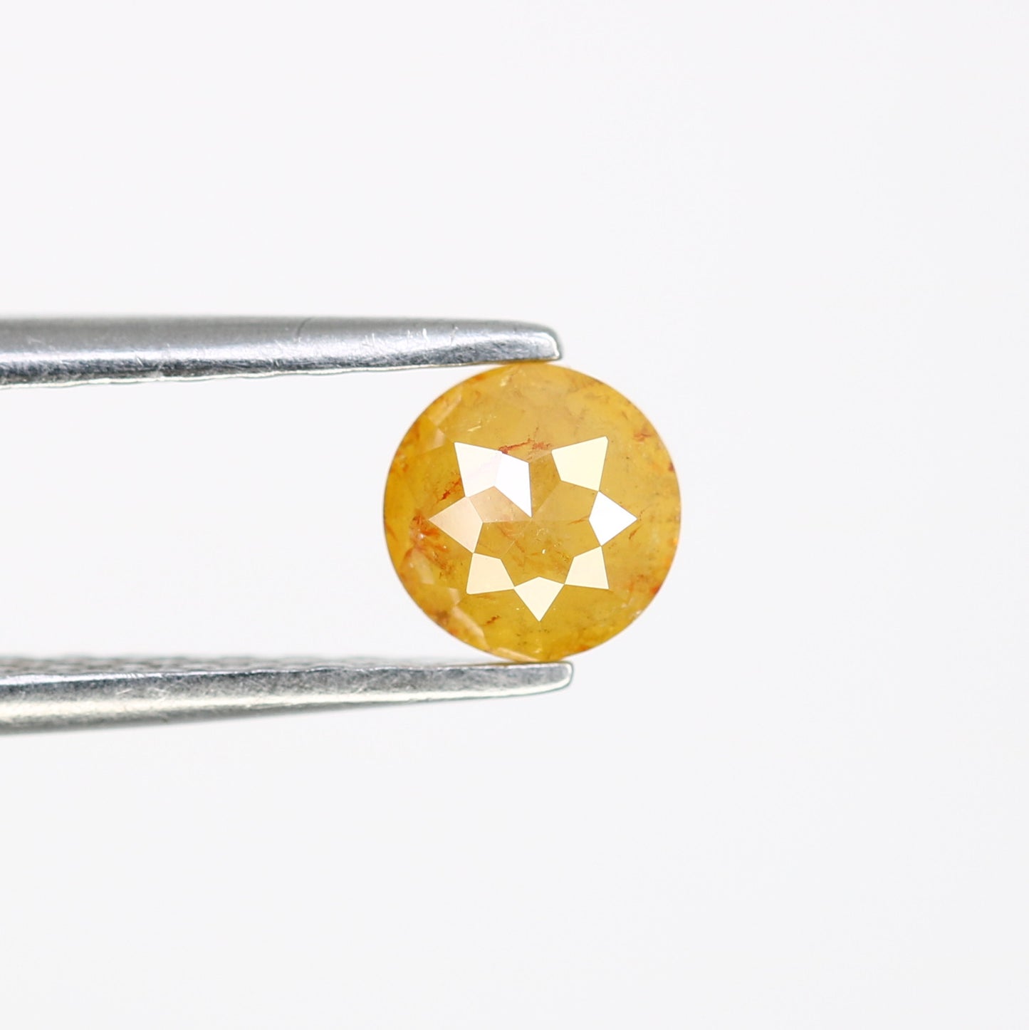 0.58 CT Polished Round Rose Cut Natural Yellow Diamond – Stunning Loose Gem for Custom Designer Rings - JayKrishna Diamond