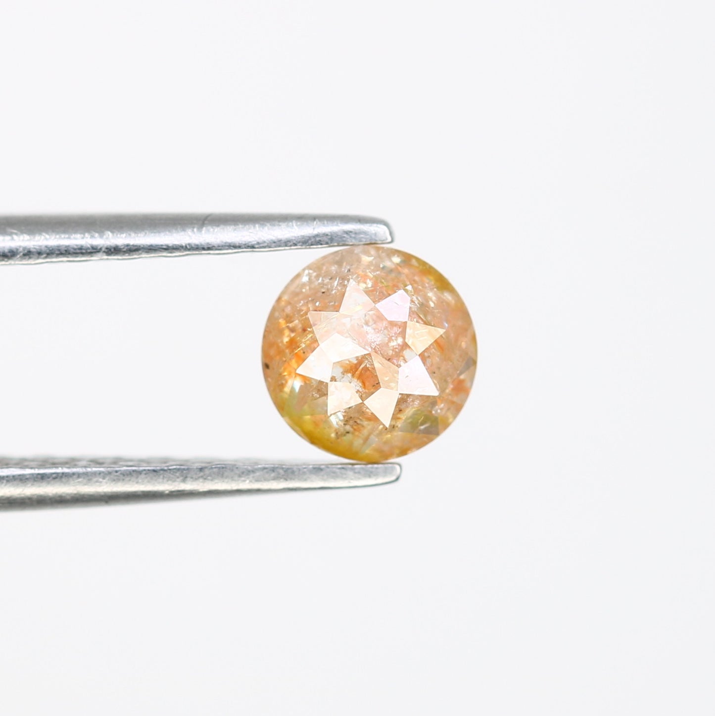 0.57 CT Fancy Peach Round Brilliant Cut Diamond – Exquisite Loose Gem for Elegant Wedding Rings - JayKrishna Diamond