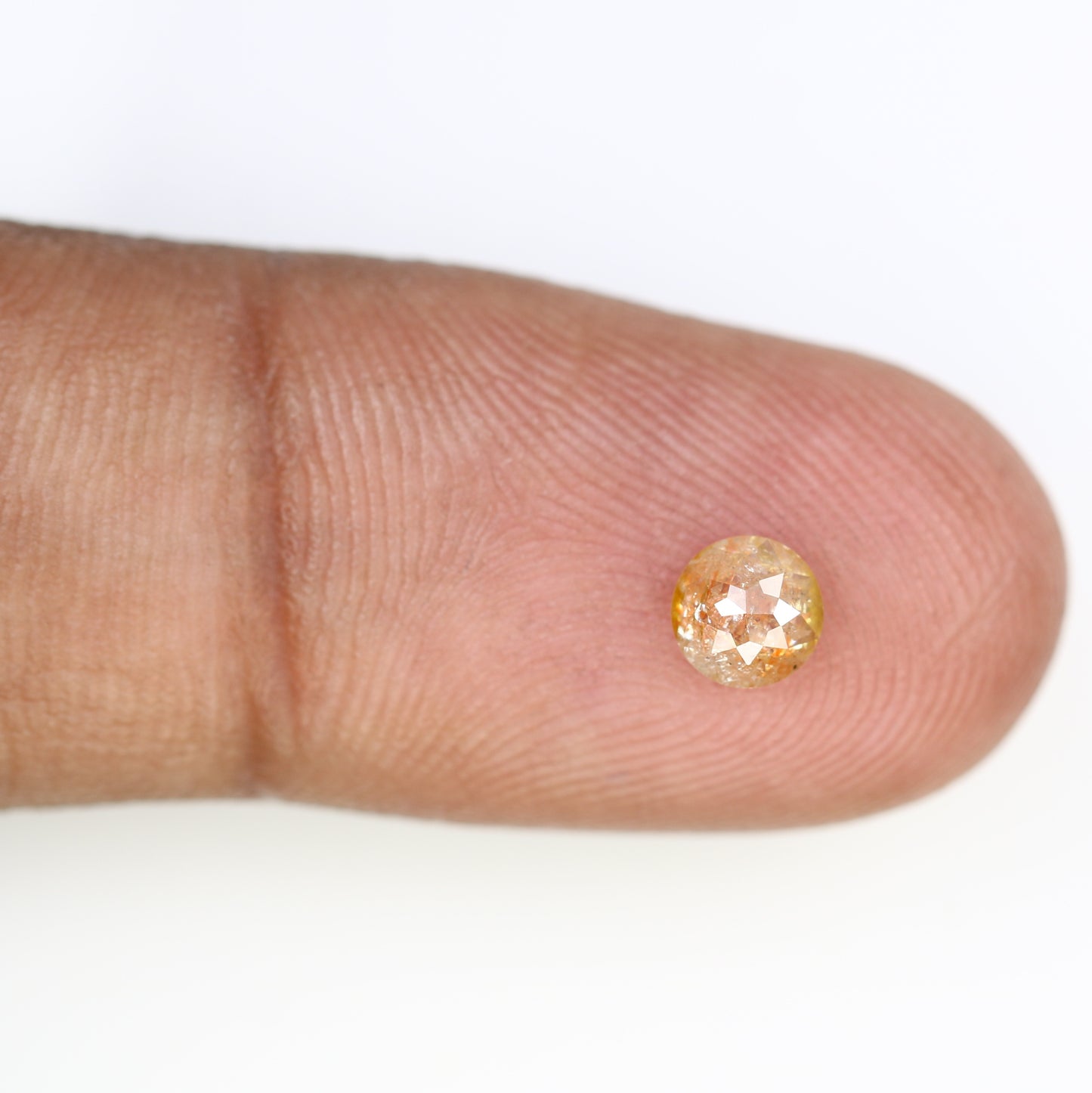 0.57 CT Fancy Peach Round Brilliant Cut Diamond – Exquisite Loose Gem for Elegant Wedding Rings - JayKrishna Diamond