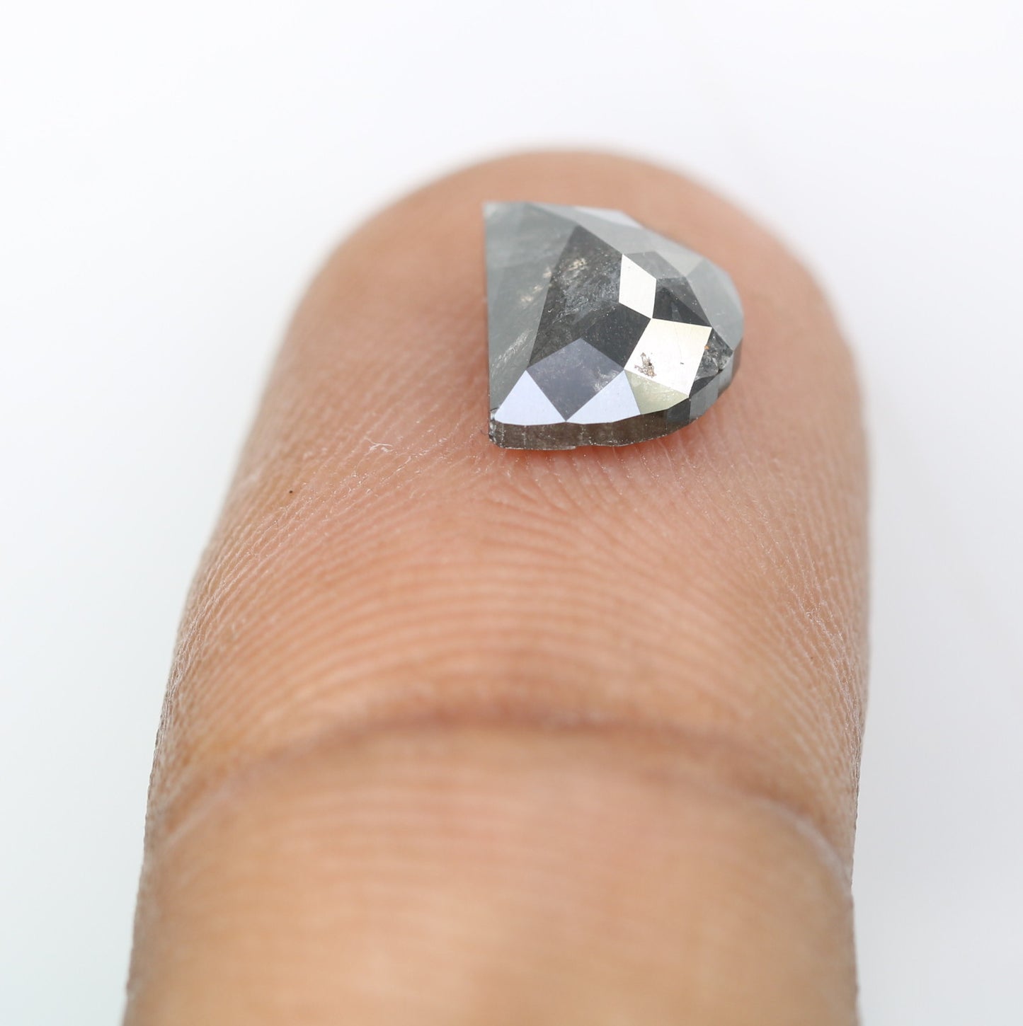 1.73 Carat Half Moon Shape Natural Salt And Pepper Diamond For Wedding Ring - JayKrishna Diamond