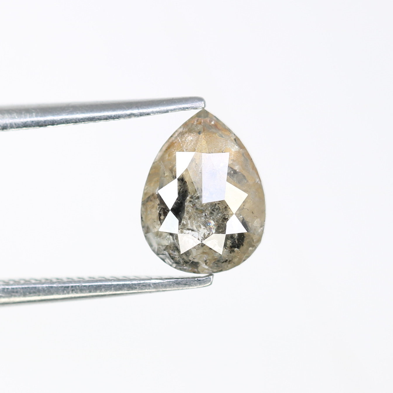 1.18 Carat Natural Loose Pear Shaped Salt And Pepper Diamond For Wedding Ring - JayKrishna Diamond