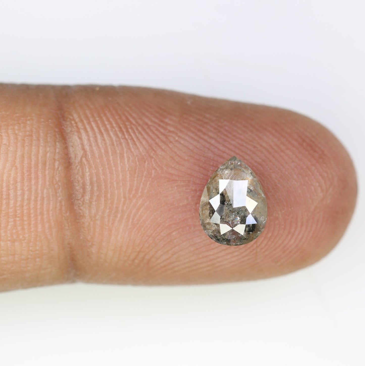 1.18 Carat Natural Loose Pear Shaped Salt And Pepper Diamond For Wedding Ring - JayKrishna Diamond
