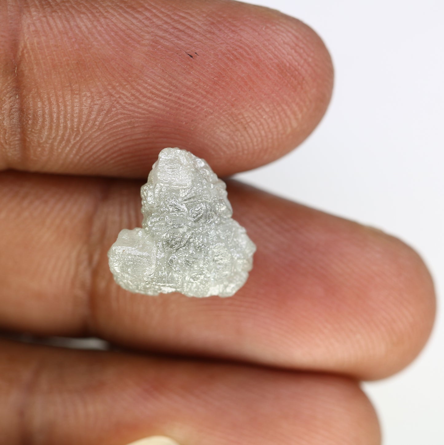 7.46 CT 13.30 MM Irregular Cut Raw Rough Grey Diamond For Engagement Ring - JayKrishna Diamond