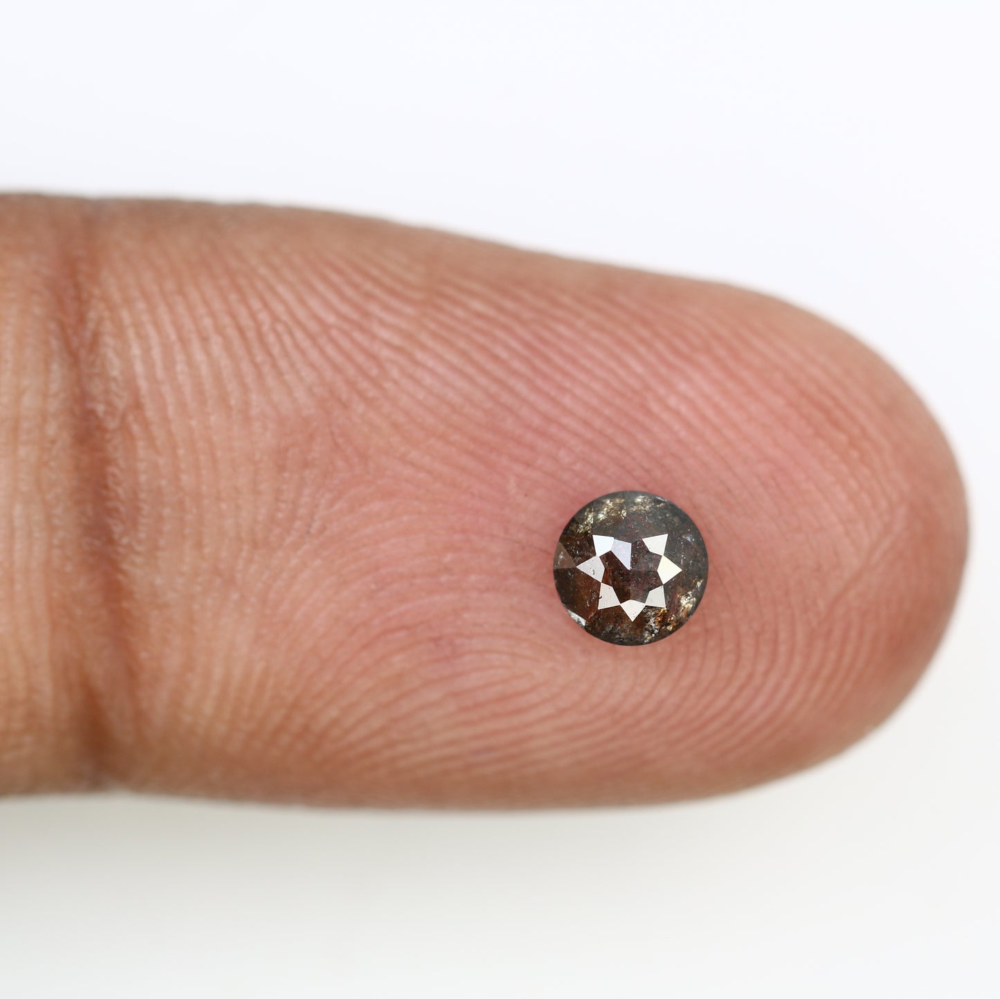0.52 CT 4.60 MM Natural Brown Round Rose Cut Loose Diamond For Galaxy Ring - JayKrishna Diamond