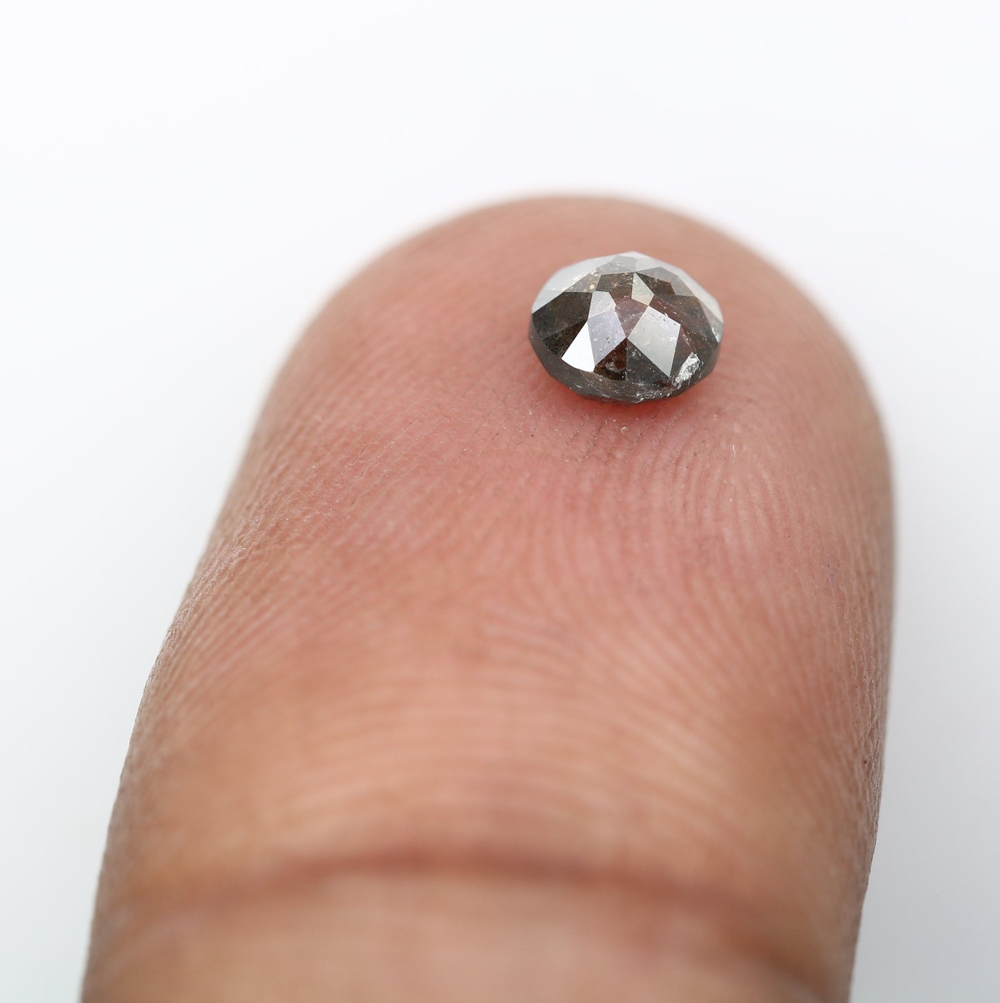 0.52 CT 4.60 MM Natural Brown Round Rose Cut Loose Diamond For Galaxy Ring - JayKrishna Diamond