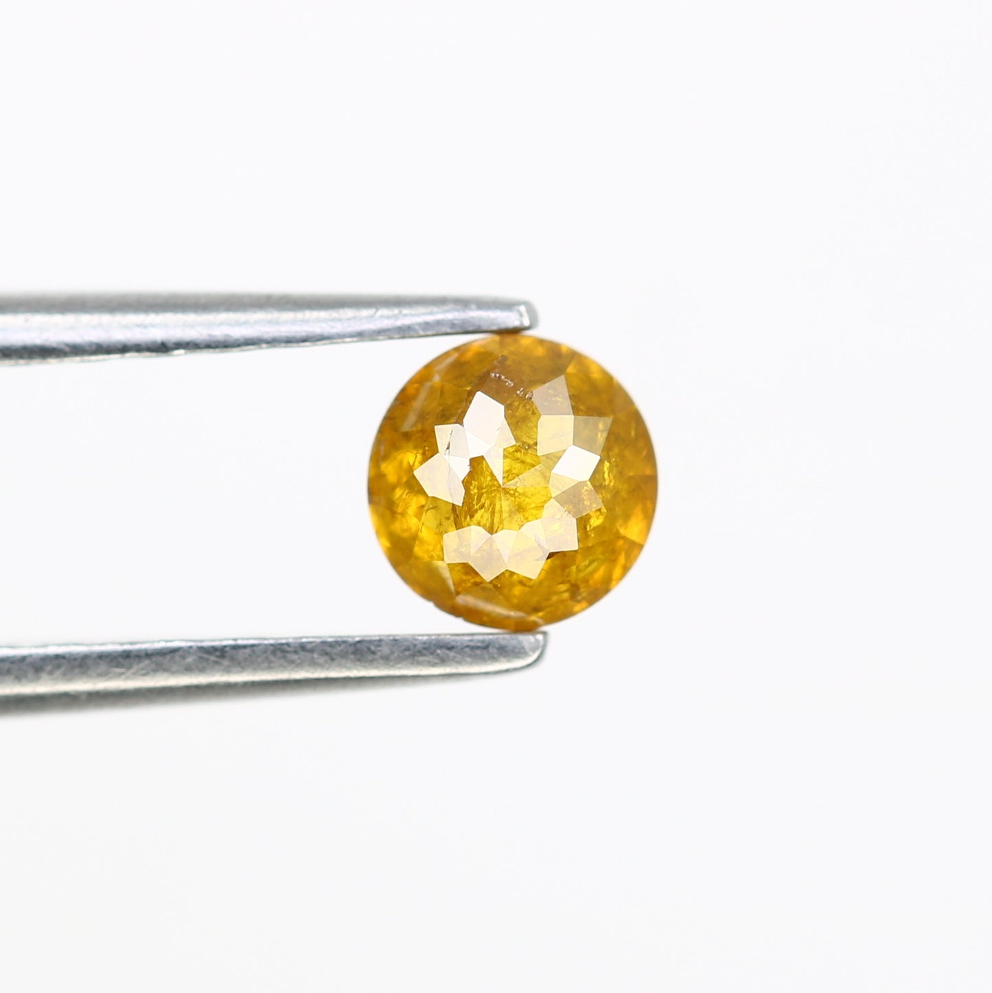 0.50 CT Polished Round Rose Cut Natural Yellow Diamond For Designer Ring - JayKrishna Diamond