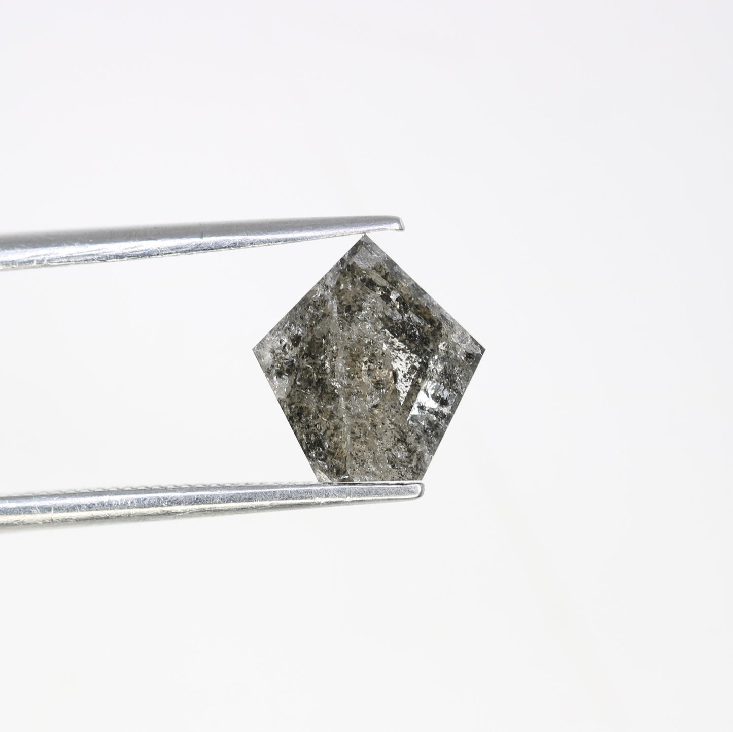 1.26 Carat Pentagon Shape Natural Loose Salt And Pepper Diamond For Wedding Ring - JayKrishna Diamond