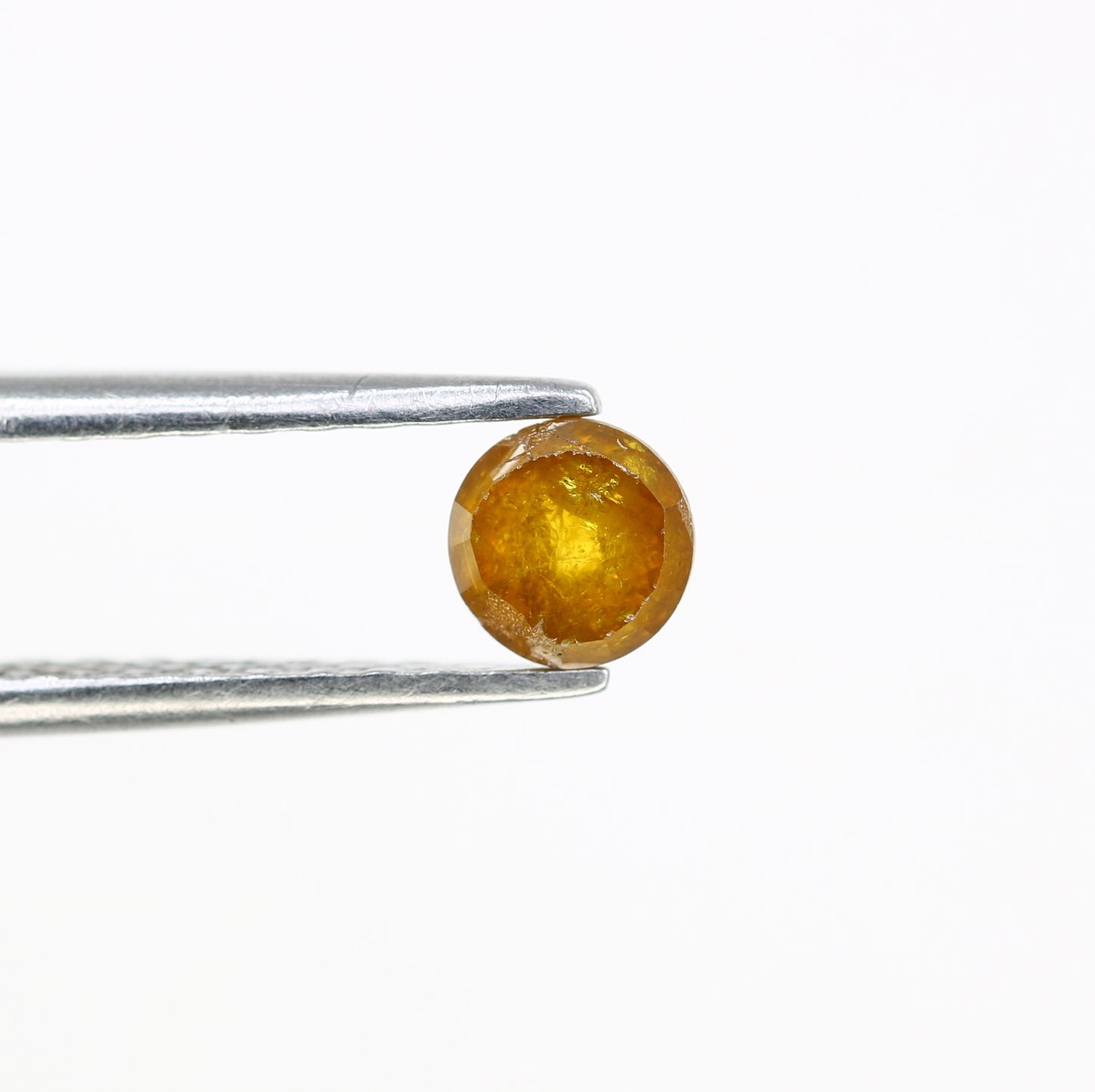 0.50 CT Polished Round Rose Cut Natural Yellow Diamond For Designer Ring - JayKrishna Diamond