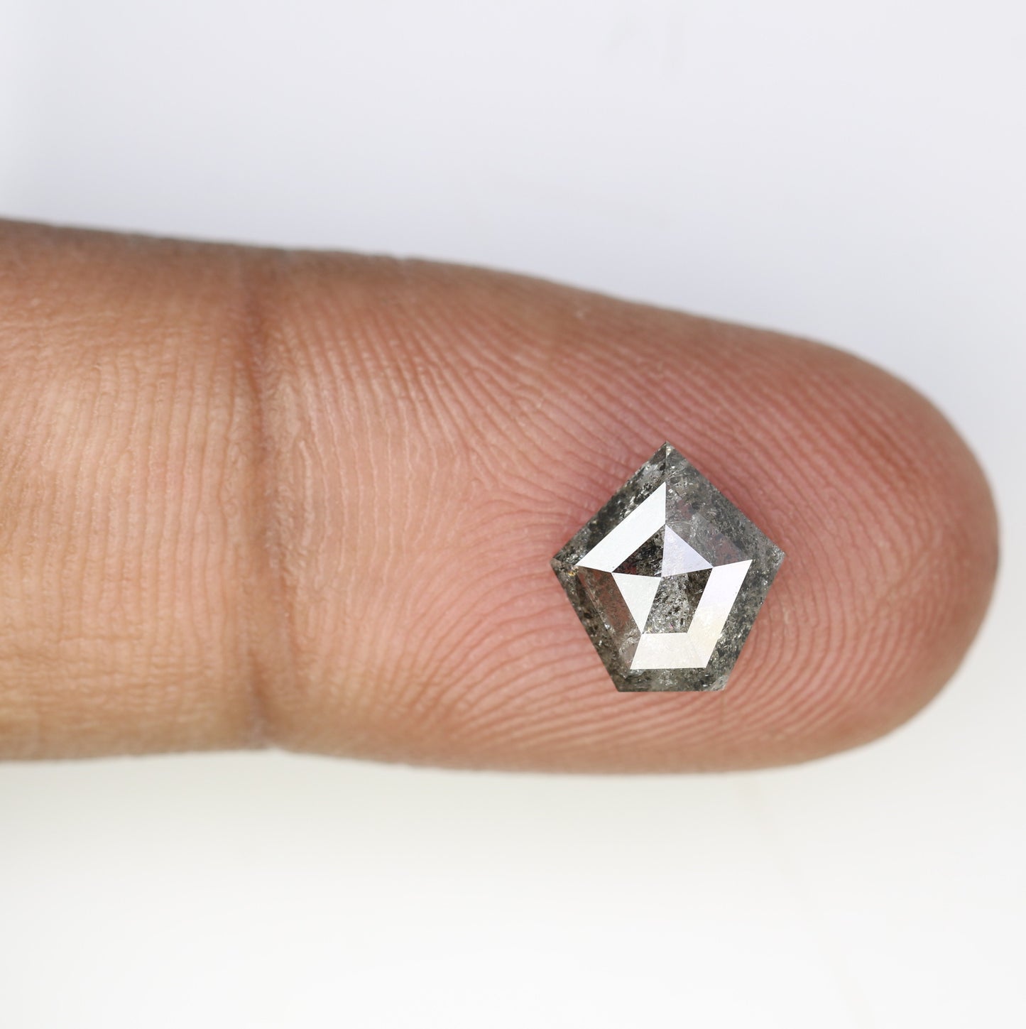 1.26 Carat Pentagon Shape Natural Loose Salt And Pepper Diamond For Wedding Ring - JayKrishna Diamond