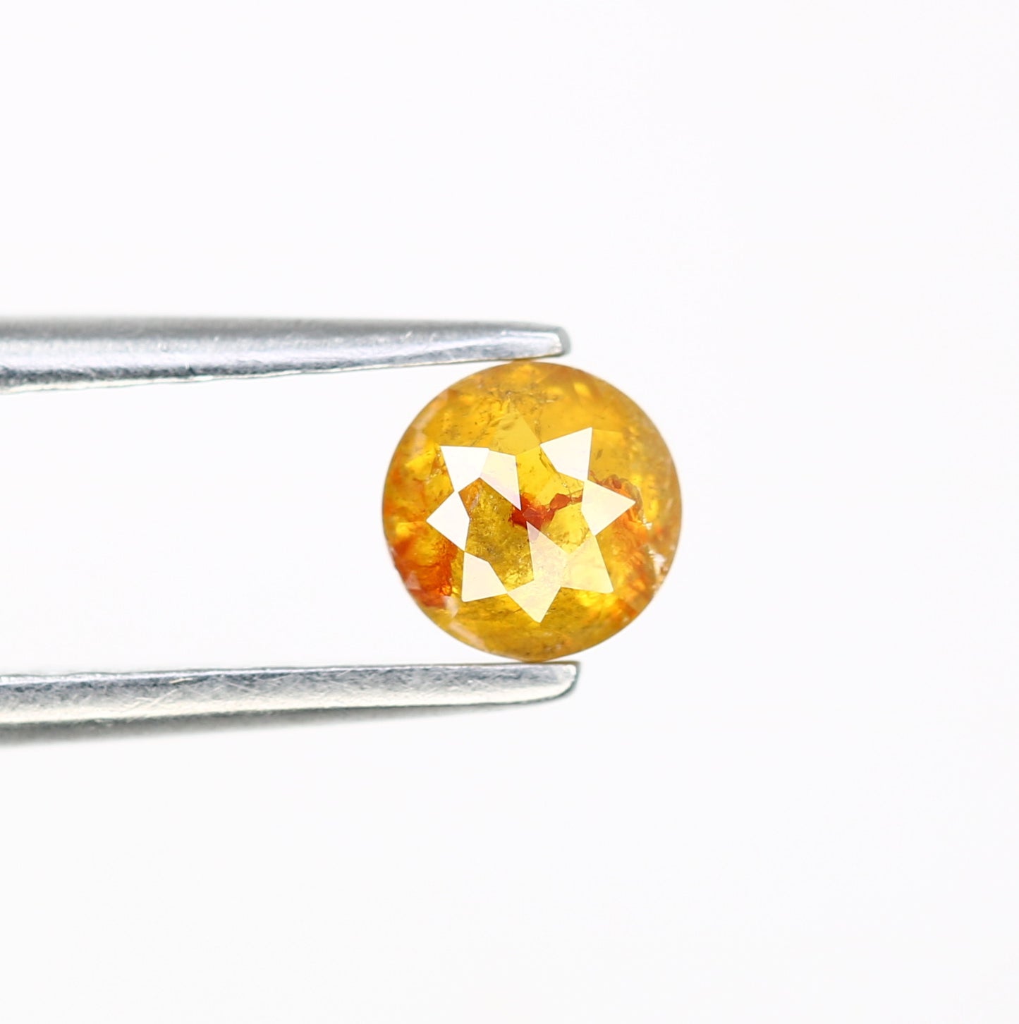 0.45 CT Fancy Yellow Polished Round Rose Cut 4.40 MM Diamond for Designer Ring and Custom Fine Jewelry Creation - JayKrishna Diamond