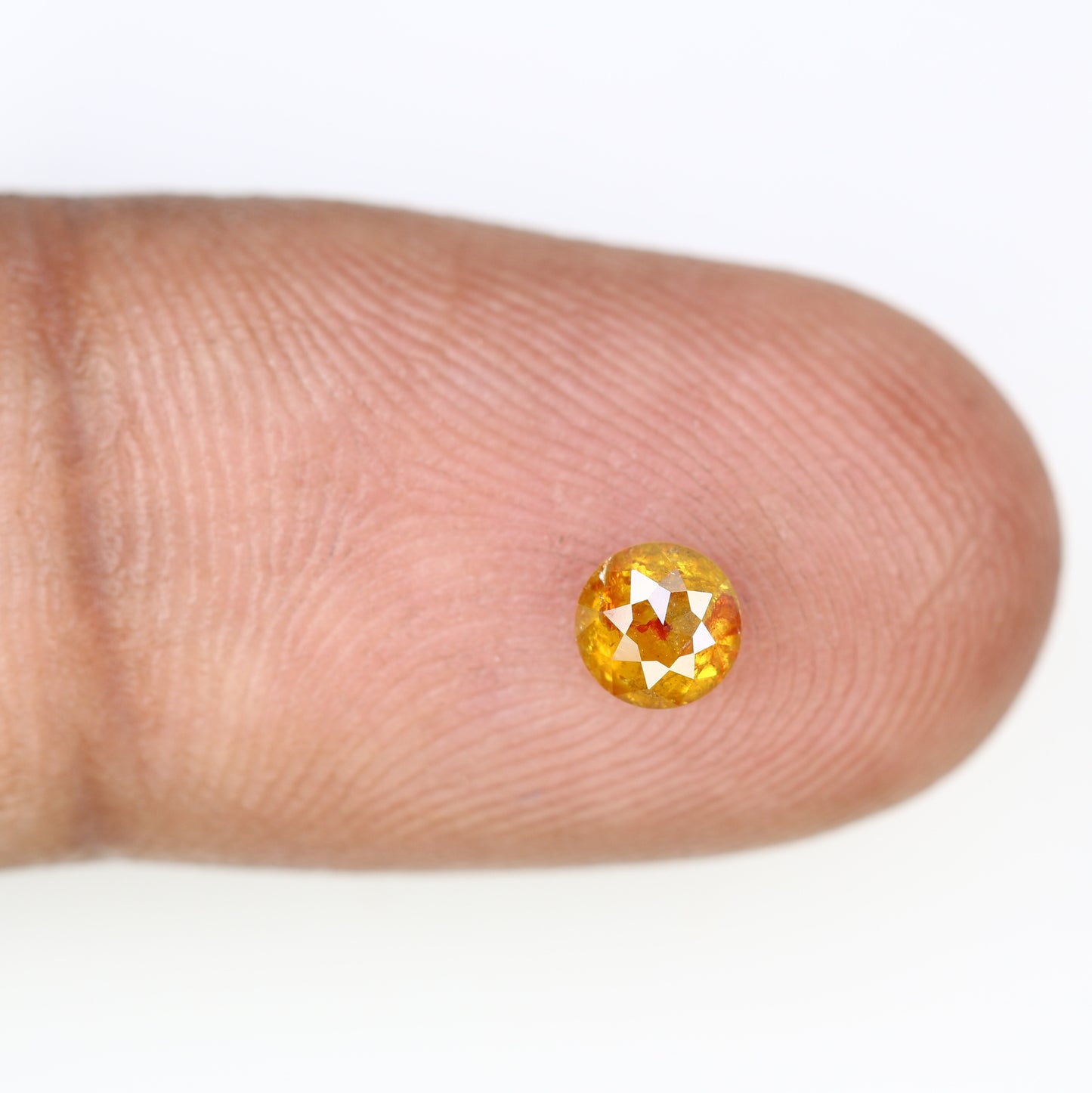 0.45 CT Fancy Yellow Polished Round Rose Cut 4.40 MM Diamond for Designer Ring and Custom Fine Jewelry Creation - JayKrishna Diamond