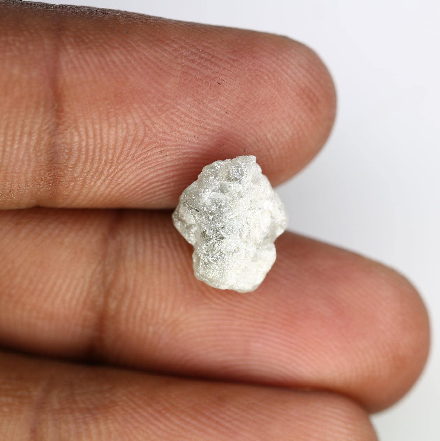 5.72 CT 12.00 x 10.00 MM Raw Rough Uncut Grey Diamond For Engagement Ring - JayKrishna Diamond