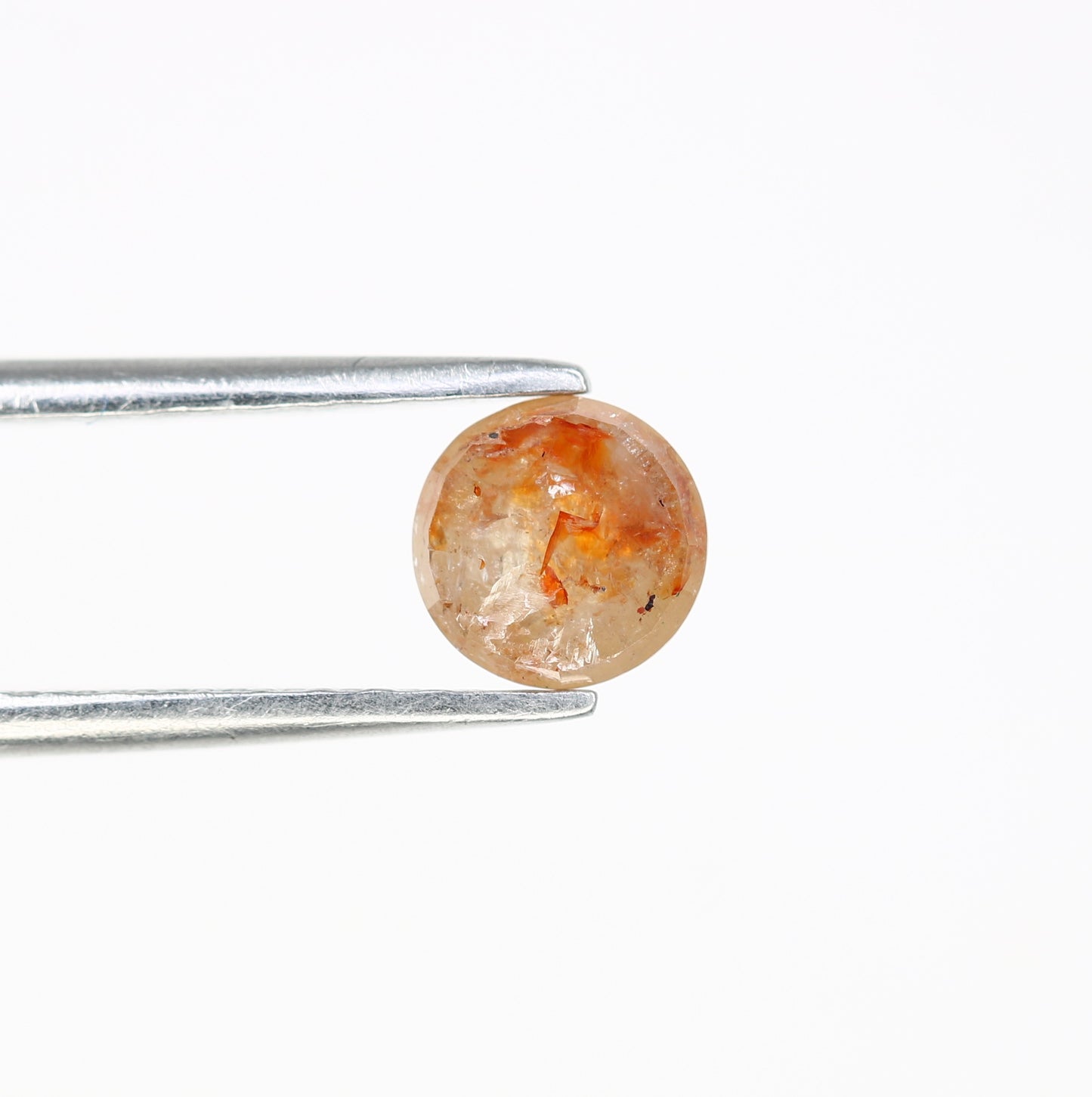 0.67 CT 5.50 x 2.60 MM Round Rose Cut Peach Diamond for Proposal Ring - Unique Gemstone for Custom Jewelry Designs - JayKrishna Diamond