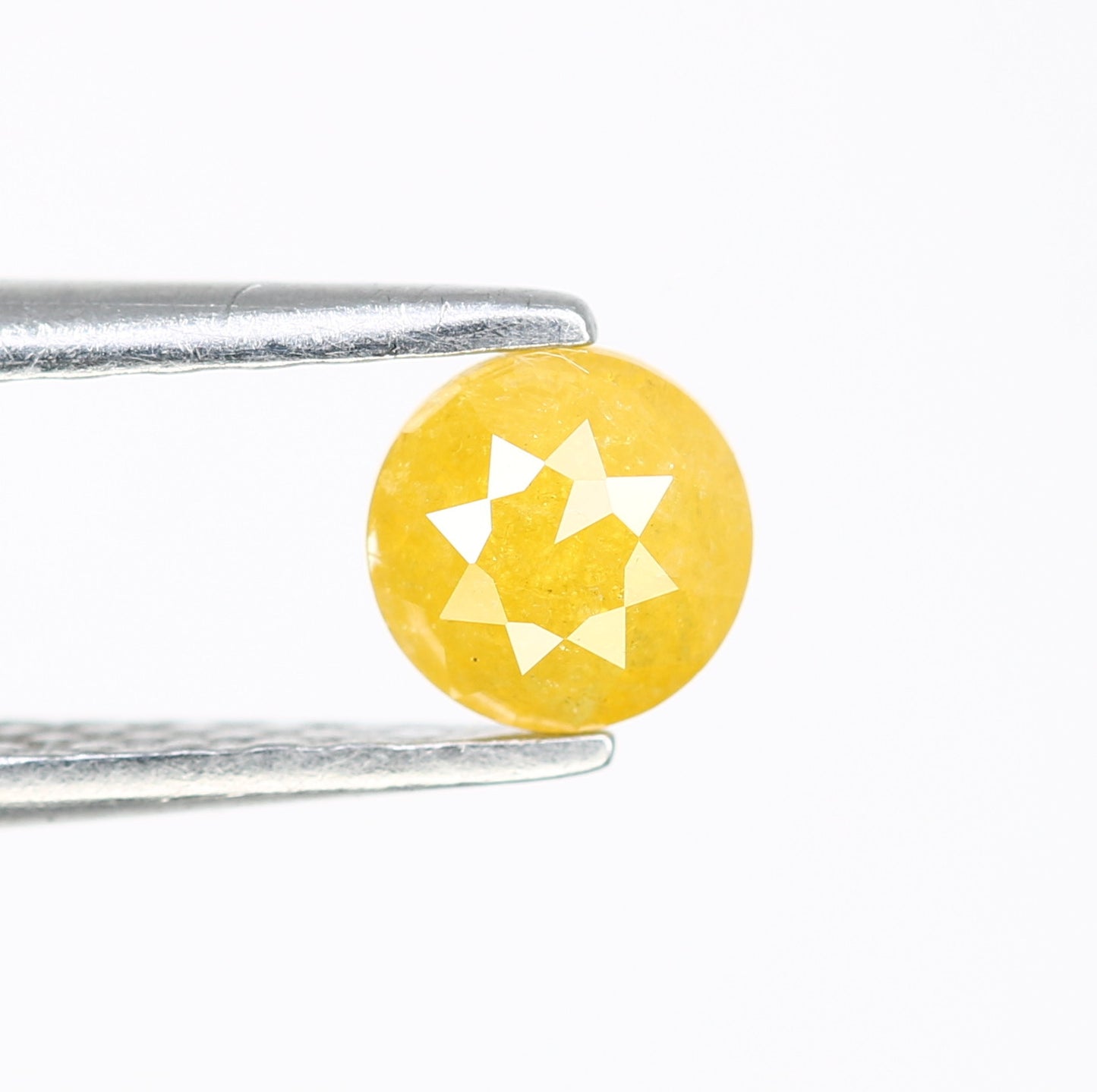0.46 CT 4.60 MM Round Rose Cut Antique Yellow Loose Diamond | Natural Diamond for Designer Ring - JayKrishna Diamond
