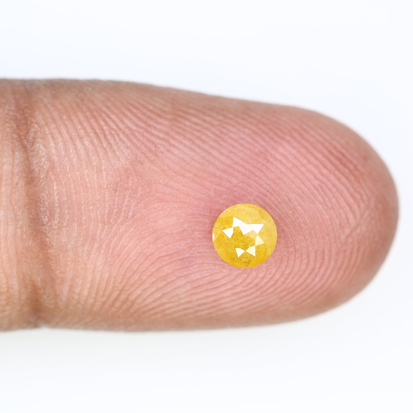 0.46 CT 4.60 MM Round Rose Cut Antique Yellow Loose Diamond | Natural Diamond for Designer Ring - JayKrishna Diamond