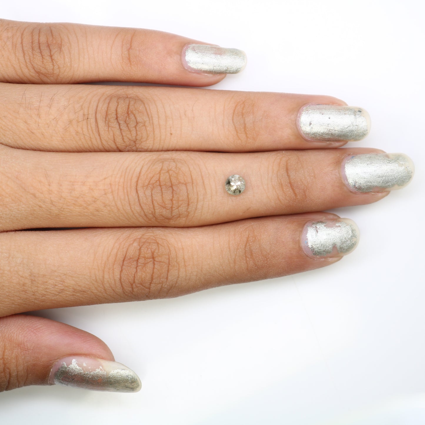 0.40 CT Grey Round Rose Cut 4.50 MM Loose Galaxy Diamond for Custom Statement Rings, Unique Engagement Jewelry & Elegant Fine Jewelry - JayKrishna Diamond