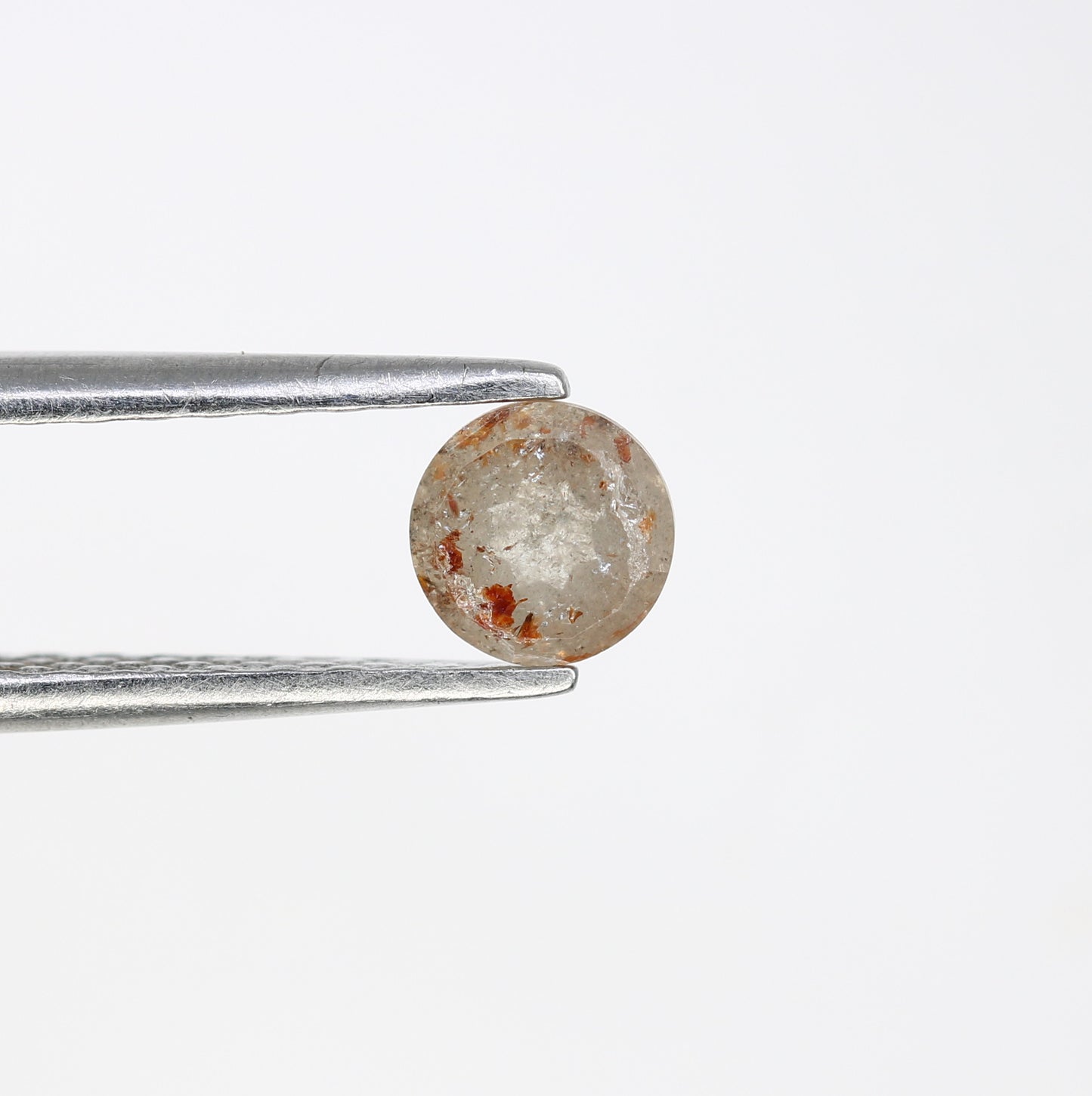 0.44 CT 4.60 MM Round Rose Cut Salt and Pepper Diamond for Galaxy Ring and Unique Artisan Jewelry Design - JayKrishna Diamond