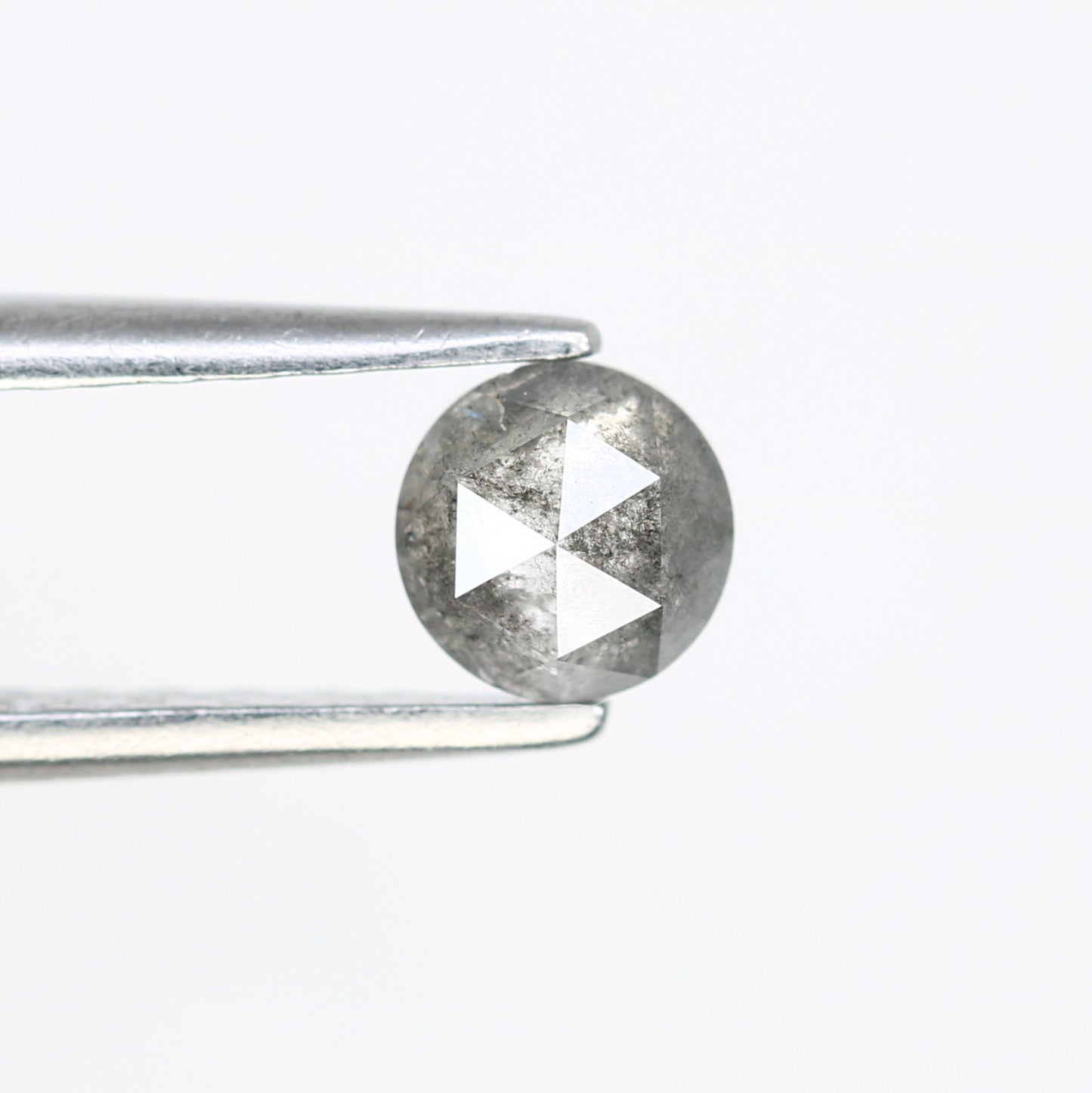 Salt And Pepper Round Rose Cut 0.46 CT 4.50 MM Diamond For Designer Ring - JayKrishna Diamond