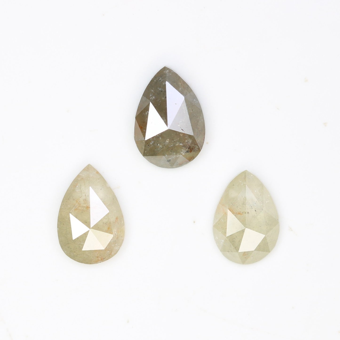 1.15 CT Natural Grey Pear Shaped 6.20 MM Loose Diamond For Statement Ring - JayKrishna Diamond