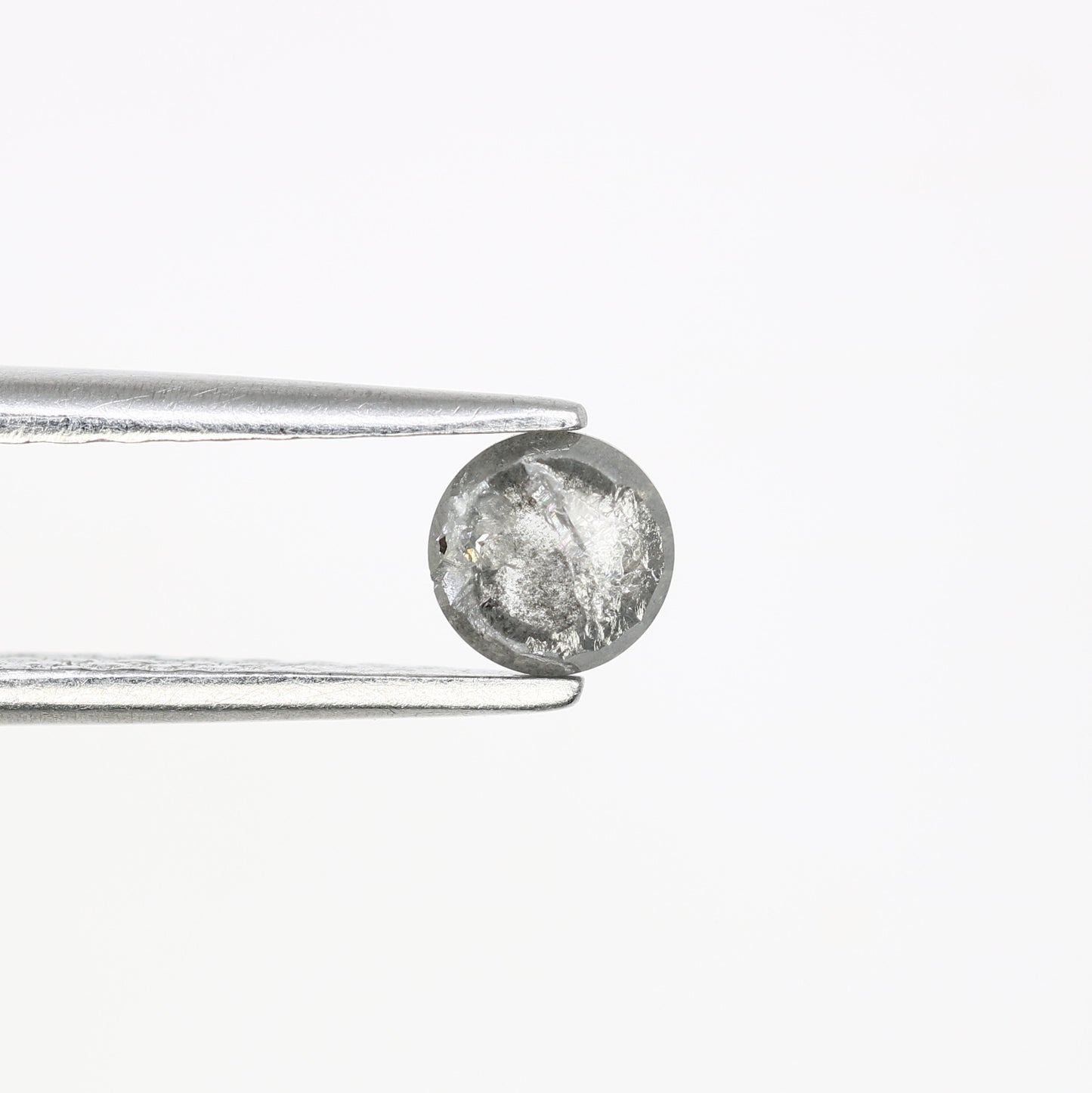 Salt And Pepper Round Rose Cut 0.46 CT 4.50 MM Diamond For Designer Ring - JayKrishna Diamond