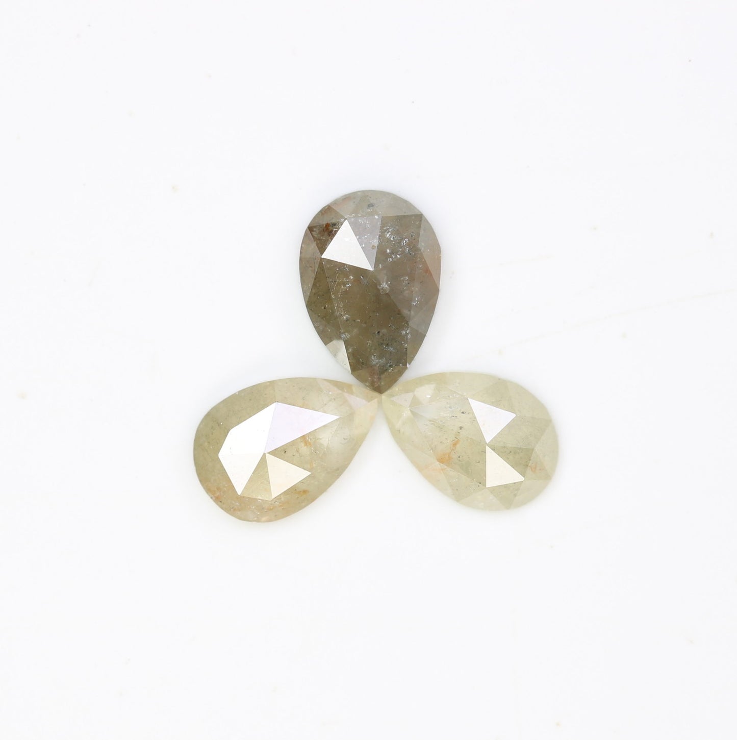 1.15 CT Natural Grey Pear Shaped 6.20 MM Loose Diamond For Statement Ring - JayKrishna Diamond